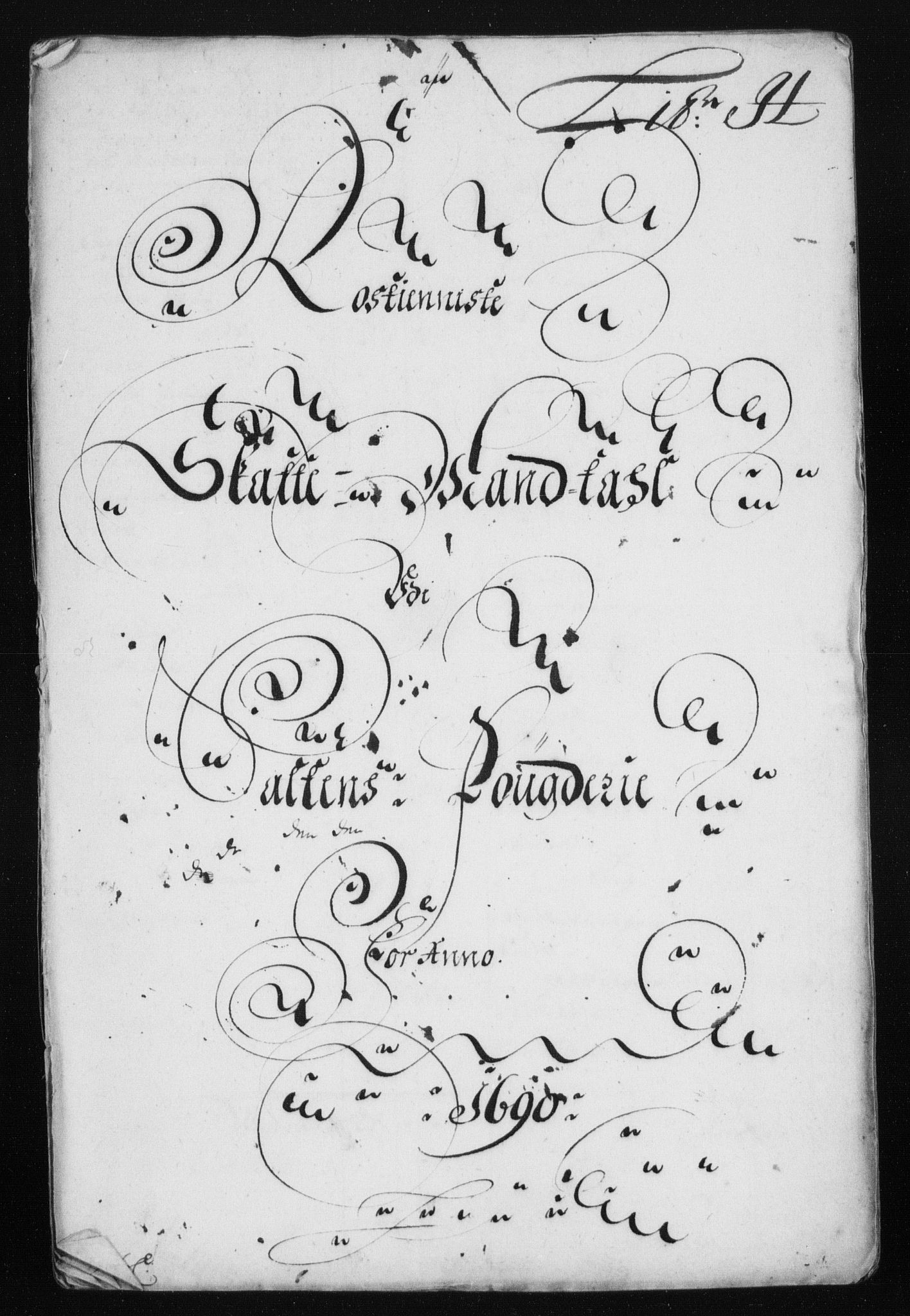 Rentekammeret inntil 1814, Reviderte regnskaper, Stiftamtstueregnskaper, Trondheim stiftamt og Nordland amt, RA/EA-6044/R/Rh/L0015: Nordland amt, 1690