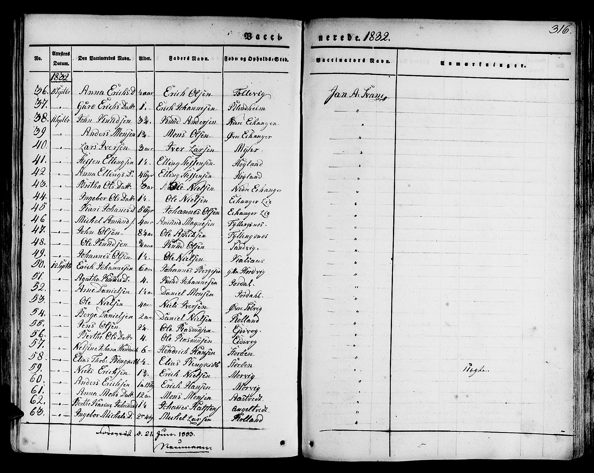 Hamre sokneprestembete, AV/SAB-A-75501/H/Ha/Haa/Haaa/L0011: Parish register (official) no. A 11, 1826-1834, p. 316