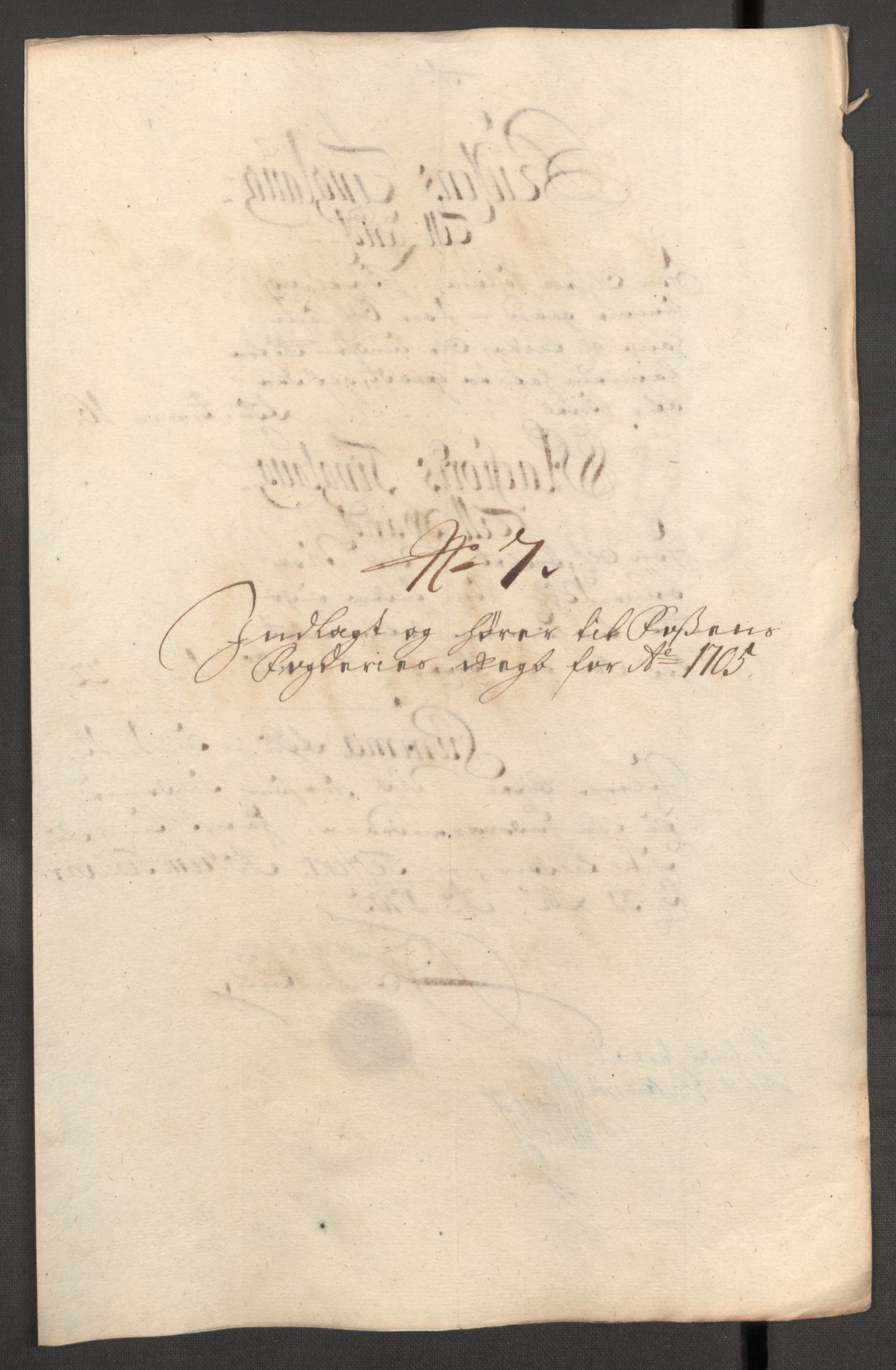 Rentekammeret inntil 1814, Reviderte regnskaper, Fogderegnskap, AV/RA-EA-4092/R57/L3856: Fogderegnskap Fosen, 1704-1705, p. 261