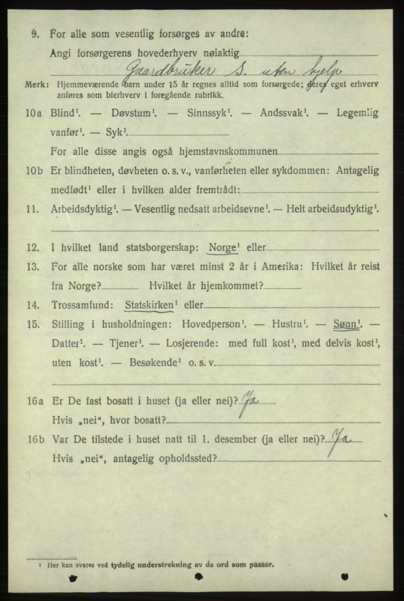 SAB, 1920 census for Skånevik, 1920, p. 4364