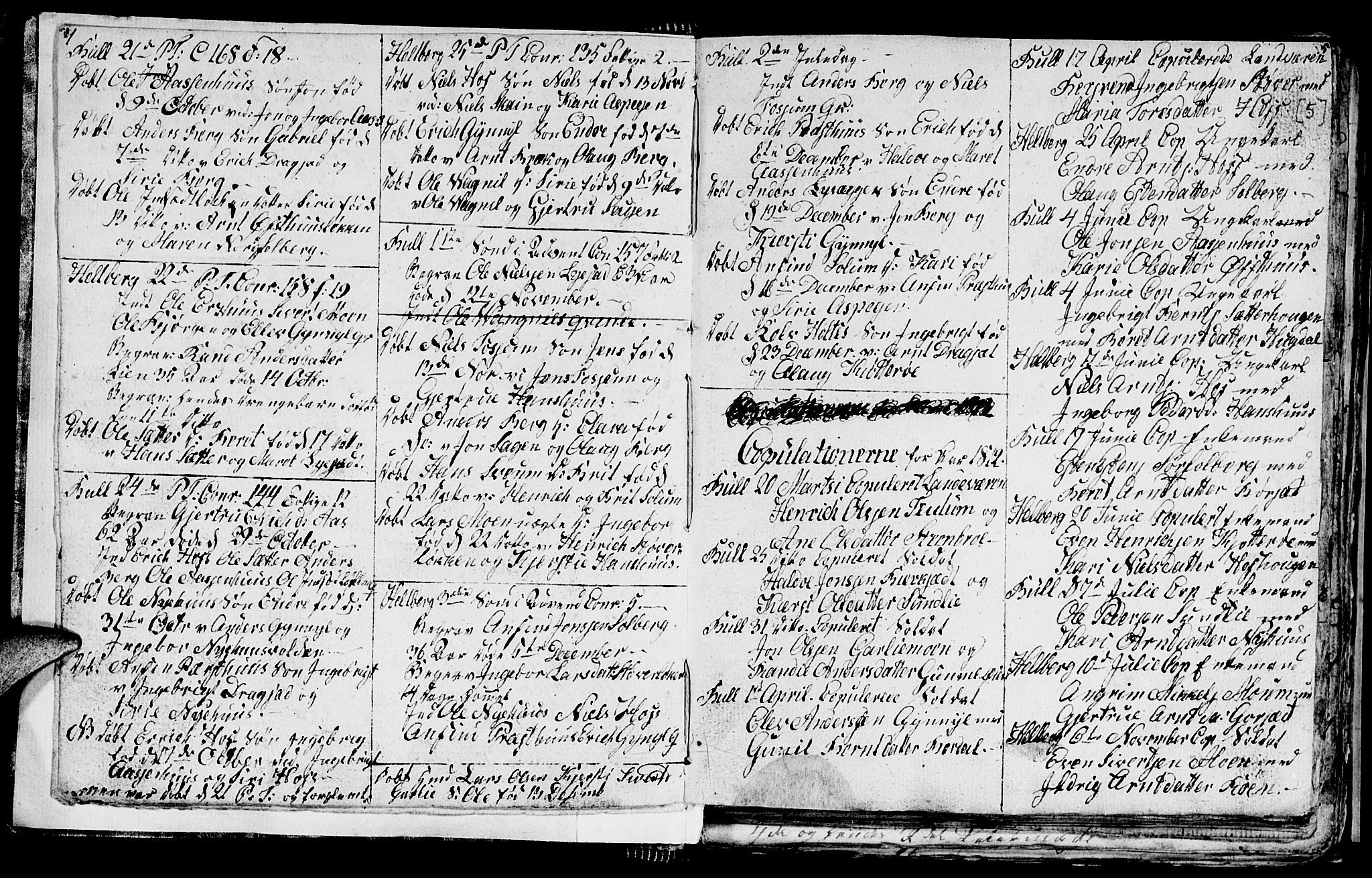 Ministerialprotokoller, klokkerbøker og fødselsregistre - Sør-Trøndelag, SAT/A-1456/689/L1042: Parish register (copy) no. 689C01, 1812-1841, p. 4-5