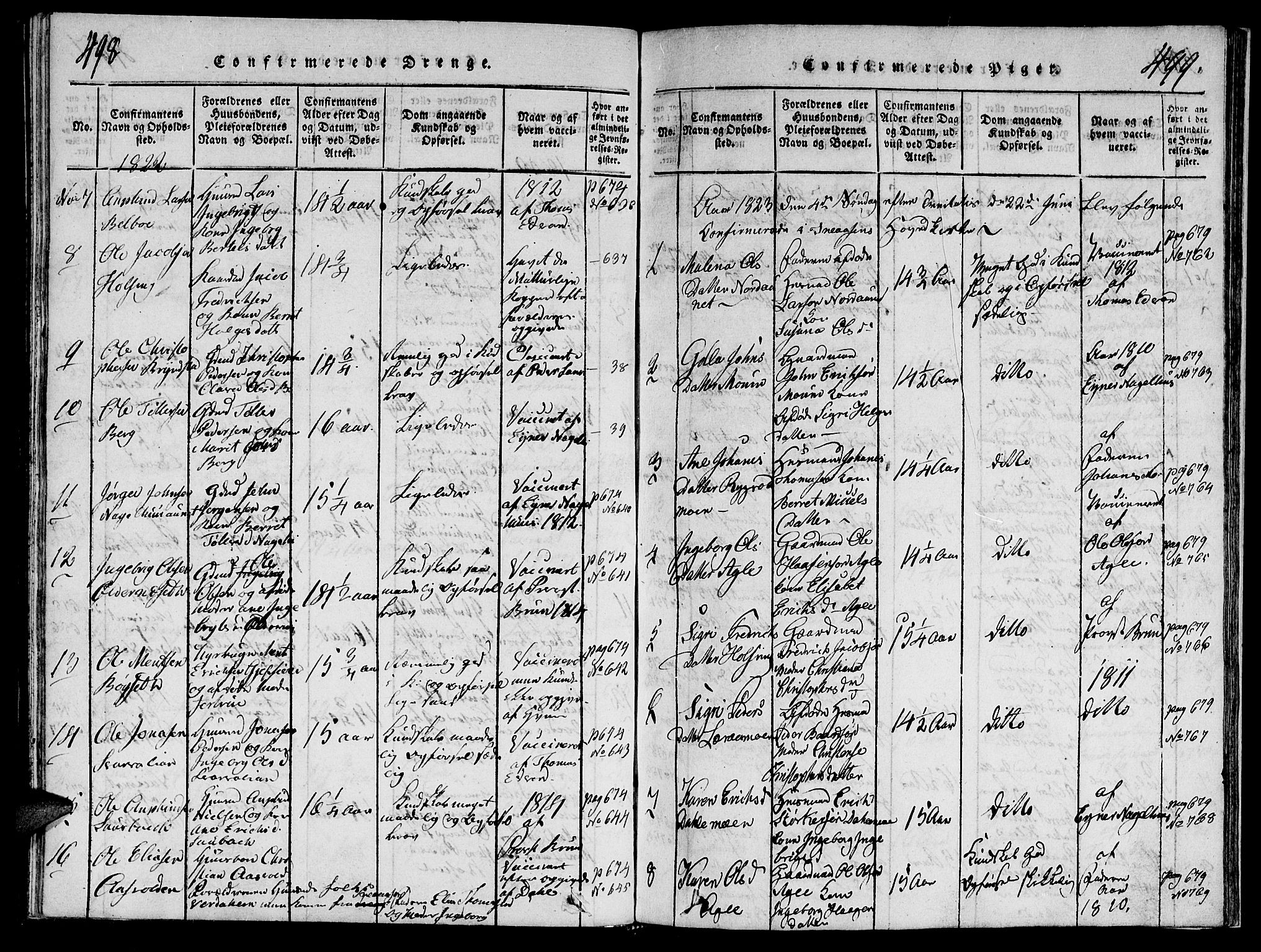 Ministerialprotokoller, klokkerbøker og fødselsregistre - Nord-Trøndelag, SAT/A-1458/749/L0479: Parish register (copy) no. 749C01, 1817-1829, p. 498-499