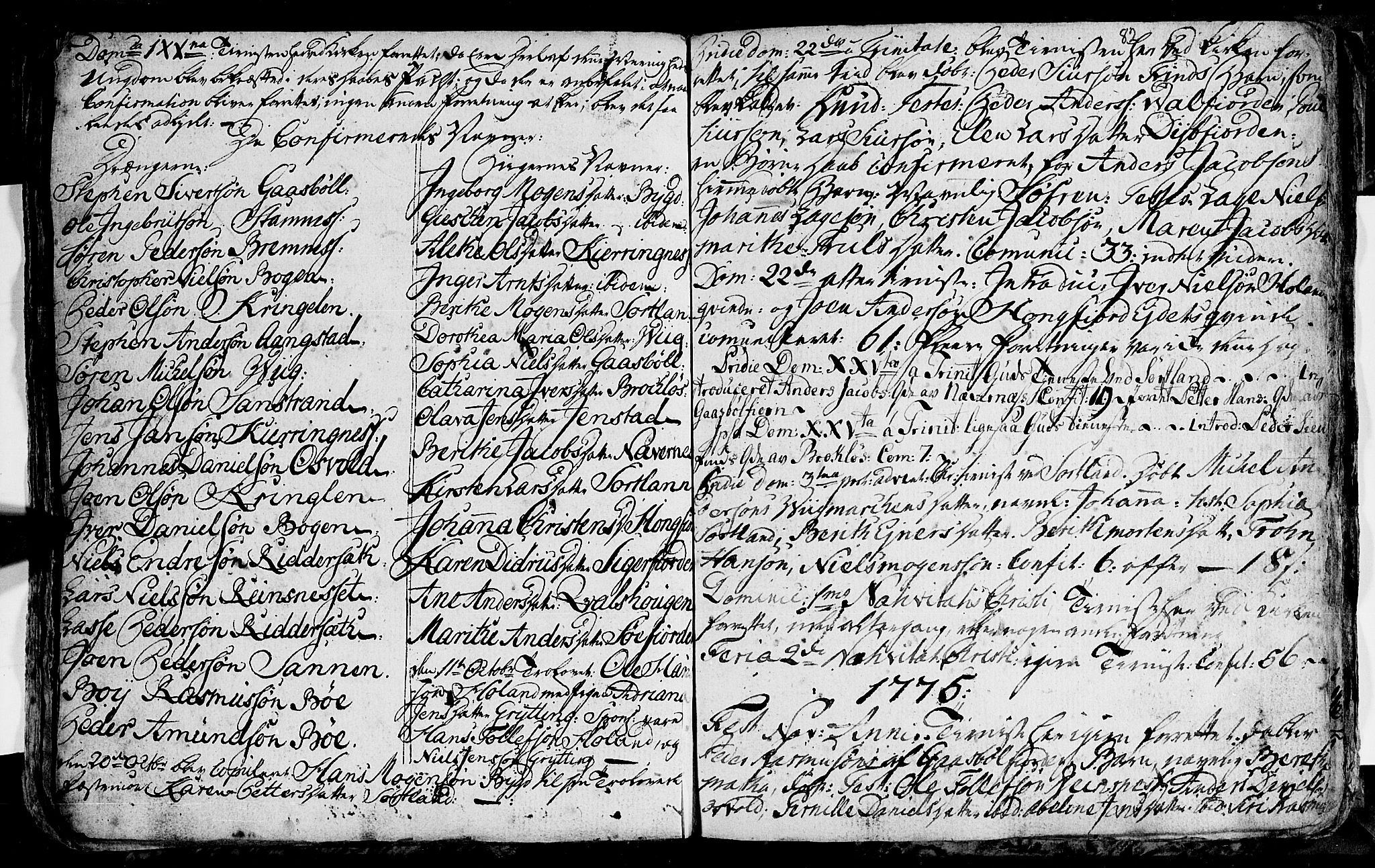 Ministerialprotokoller, klokkerbøker og fødselsregistre - Nordland, AV/SAT-A-1459/895/L1366: Parish register (official) no. 895A01, 1730-1794, p. 82