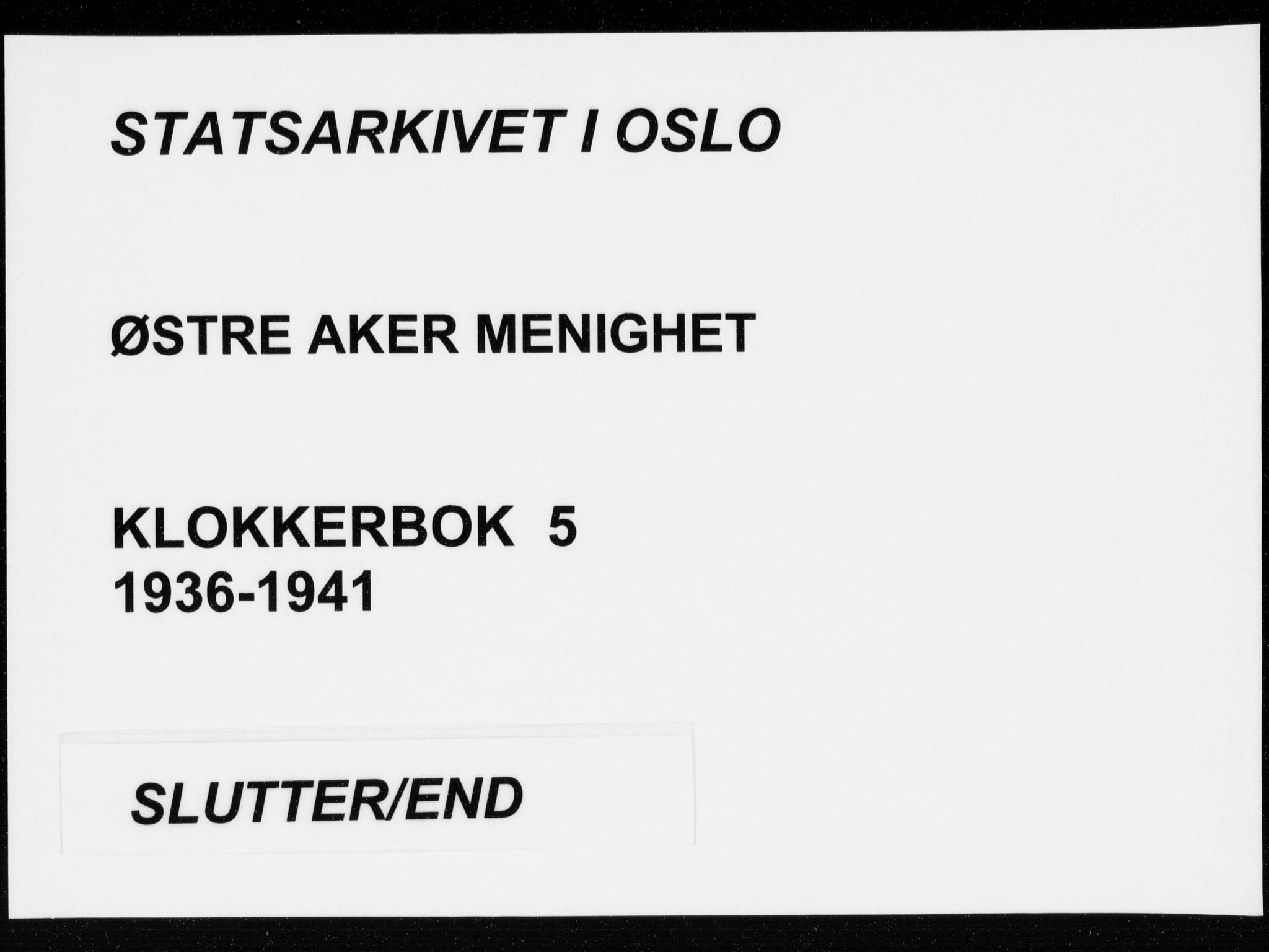 Østre Aker prestekontor Kirkebøker, SAO/A-10840/G/Ga/L0005: Parish register (copy) no. I 5, 1936-1941