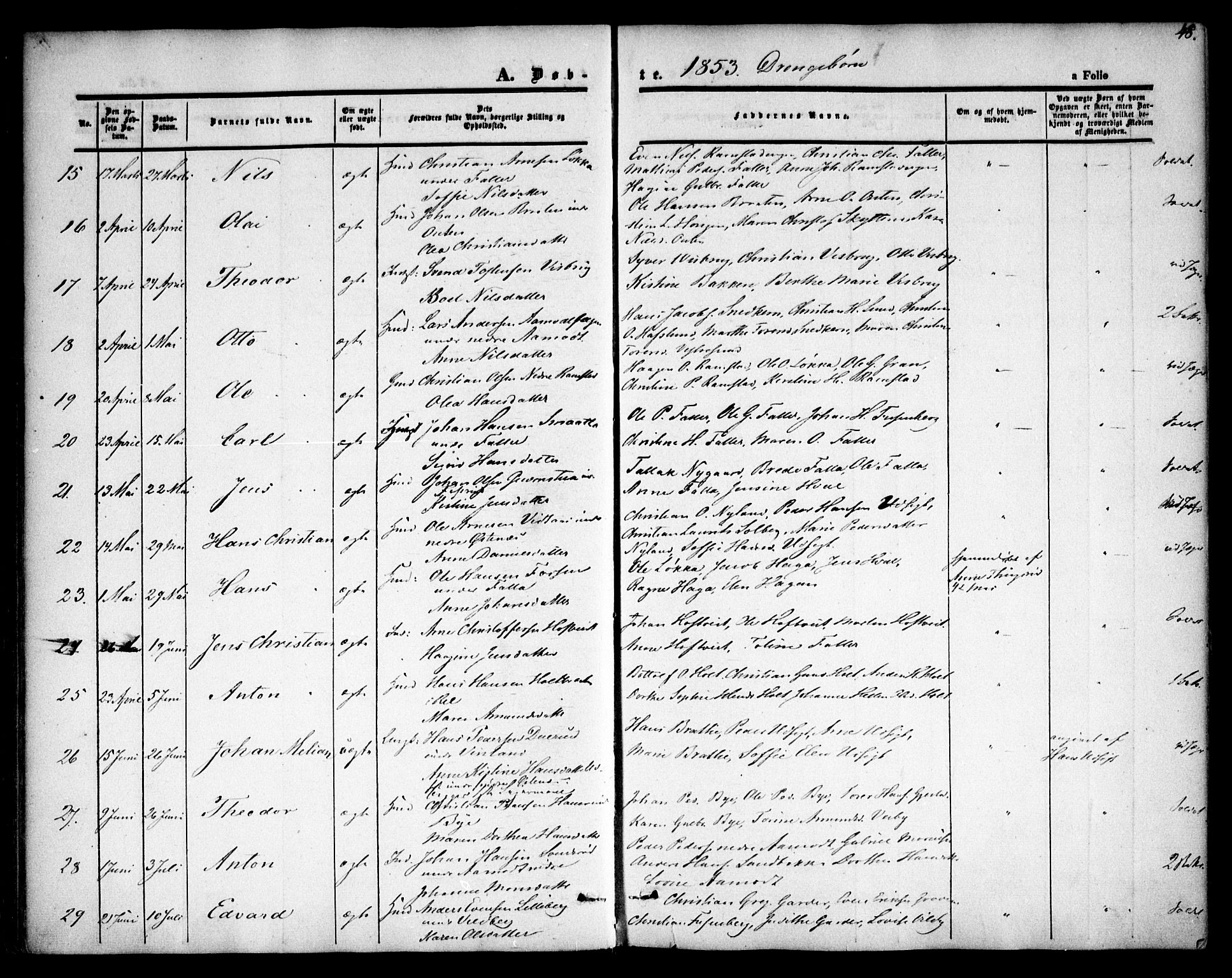 Fet prestekontor Kirkebøker, SAO/A-10370a/F/Fa/L0010: Parish register (official) no. I 10, 1847-1859, p. 48