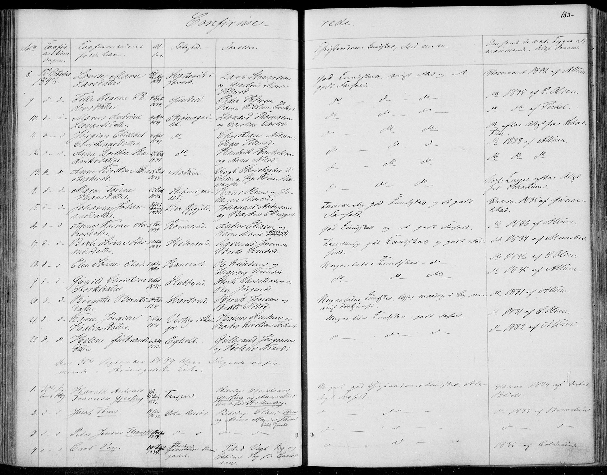Skoger kirkebøker, SAKO/A-59/F/Fa/L0003: Parish register (official) no. I 3, 1842-1861, p. 183