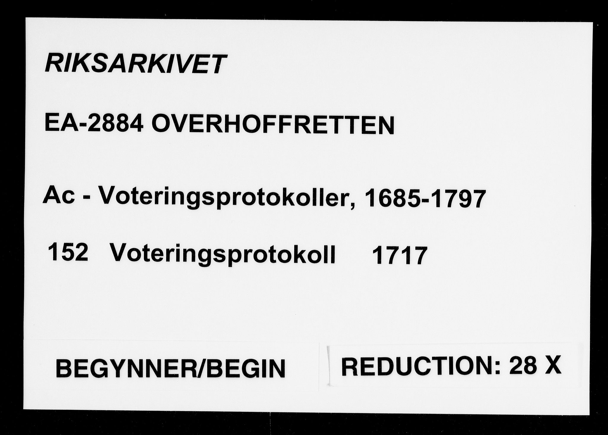 Overhoffretten 1667-1797, AV/RA-EA-2884/Ac/L0152: Voteringsprotokoll, 1717