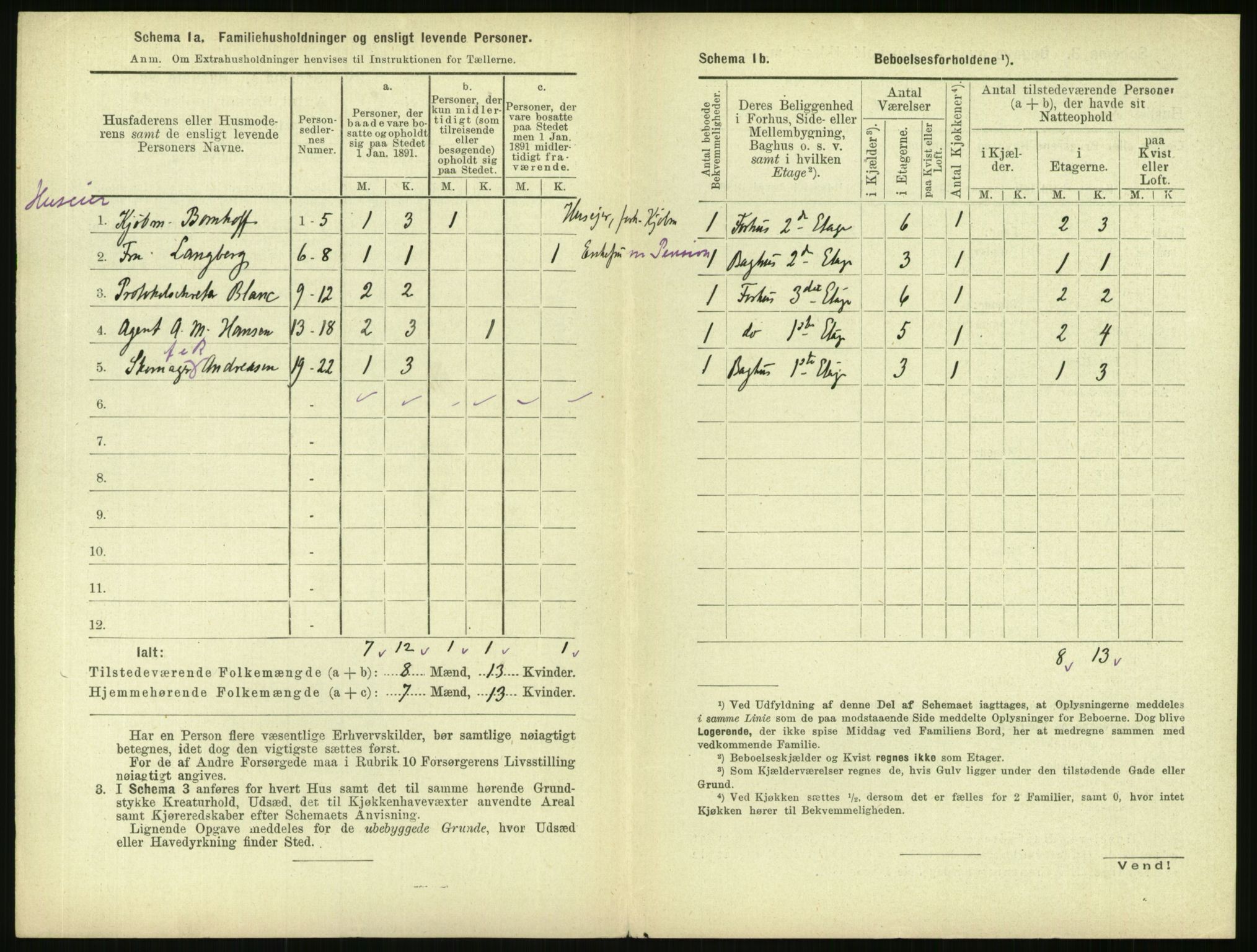 RA, 1891 census for 0301 Kristiania, 1891, p. 45449