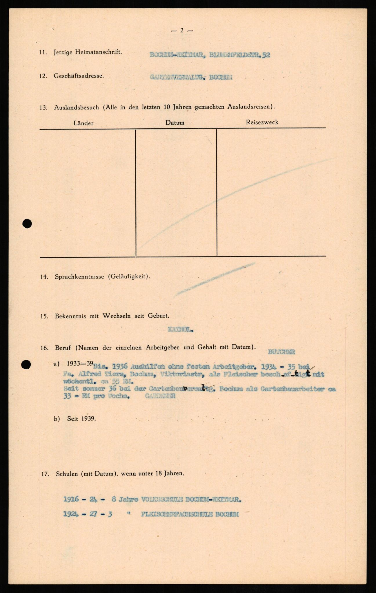 Forsvaret, Forsvarets overkommando II, AV/RA-RAFA-3915/D/Db/L0013: CI Questionaires. Tyske okkupasjonsstyrker i Norge. Tyskere., 1945-1946, p. 103