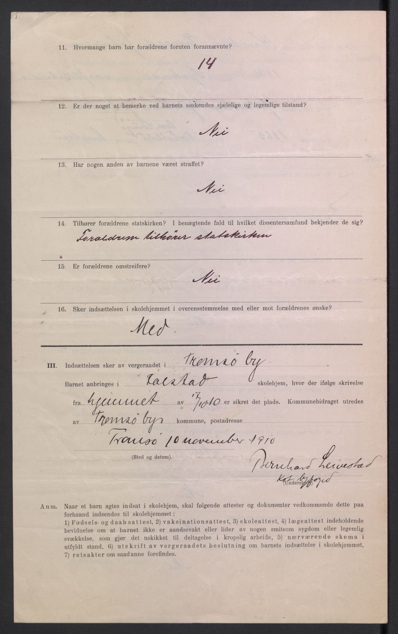 Falstad skolehjem, RA/S-1676/E/Eb/L0010: Elevmapper løpenr. 210-239, 1910-1917, p. 230