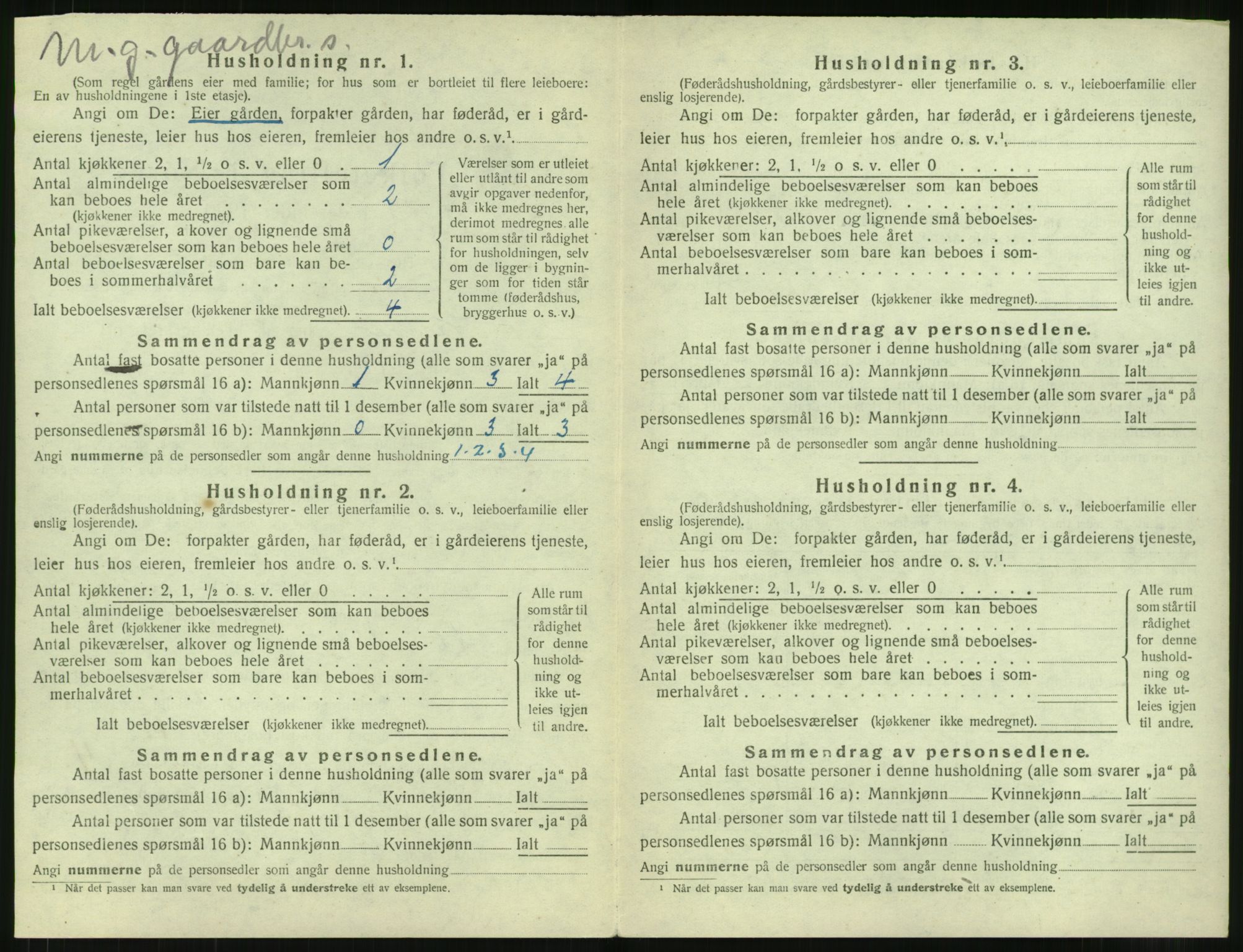 SAT, 1920 census for Vestnes, 1920, p. 474