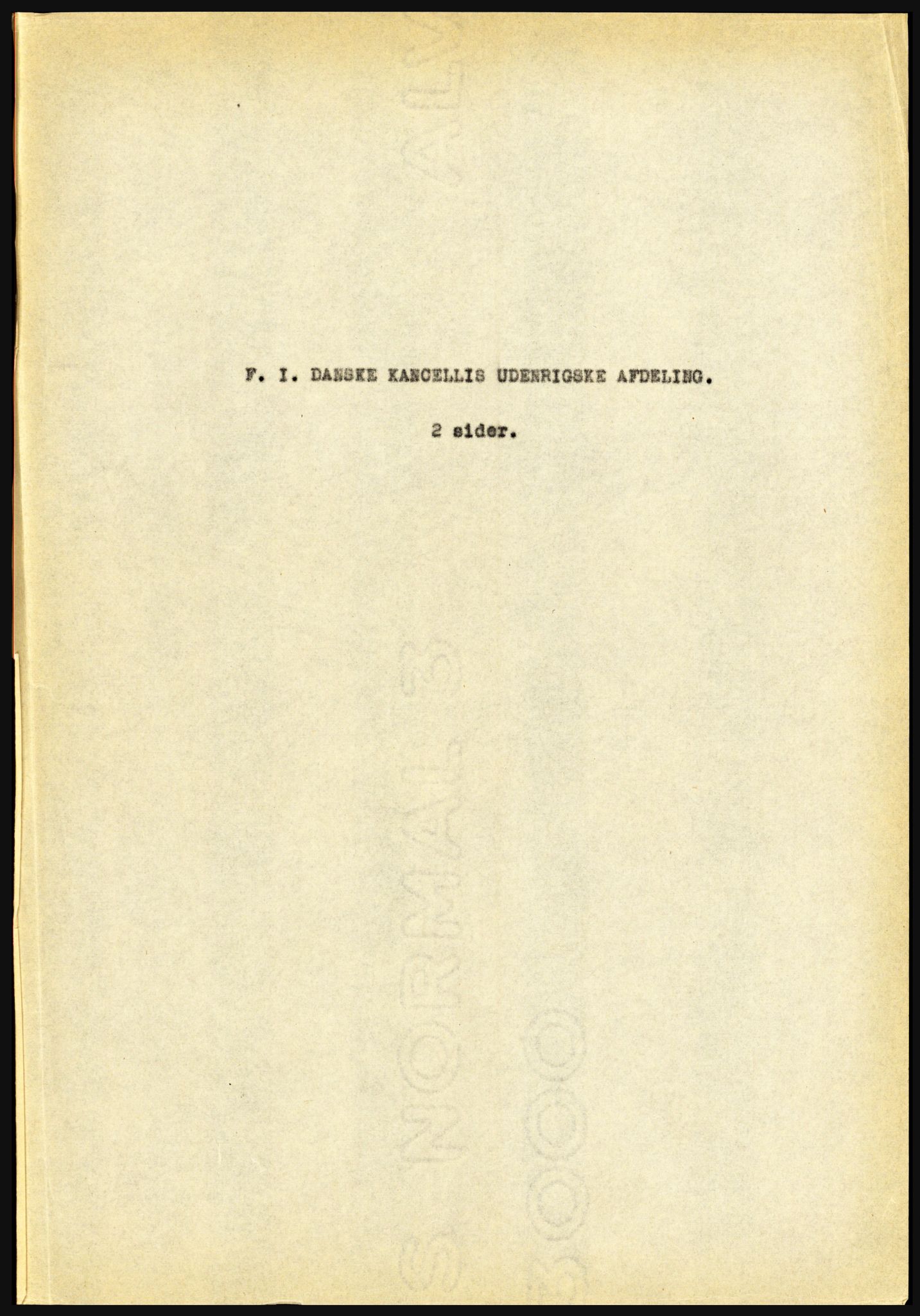 Riksarkivet, Seksjon for eldre arkiv og spesialsamlinger, AV/RA-EA-6797/H/Ha, 1953