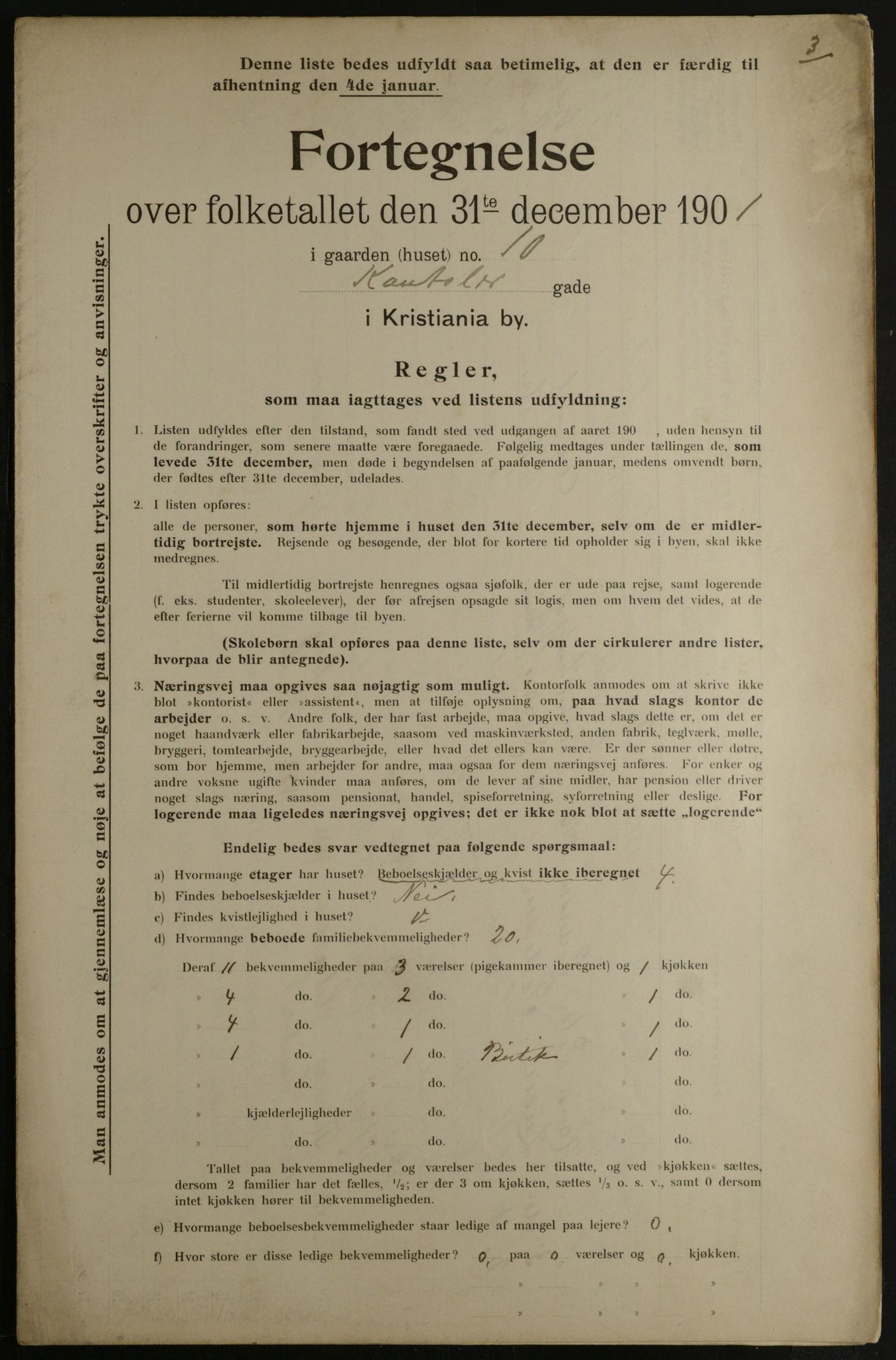 OBA, Municipal Census 1901 for Kristiania, 1901, p. 7505