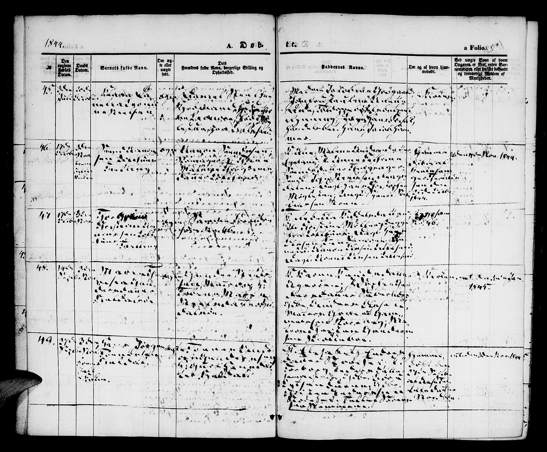 Vestre Moland sokneprestkontor, AV/SAK-1111-0046/F/Fa/Fab/L0005: Parish register (official) no. A 5, 1841-1849, p. 9