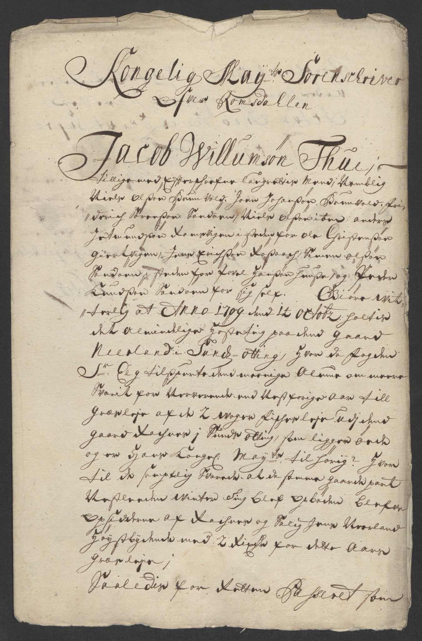 Rentekammeret inntil 1814, Reviderte regnskaper, Fogderegnskap, AV/RA-EA-4092/R55/L3659: Fogderegnskap Romsdal, 1709-1710, p. 141