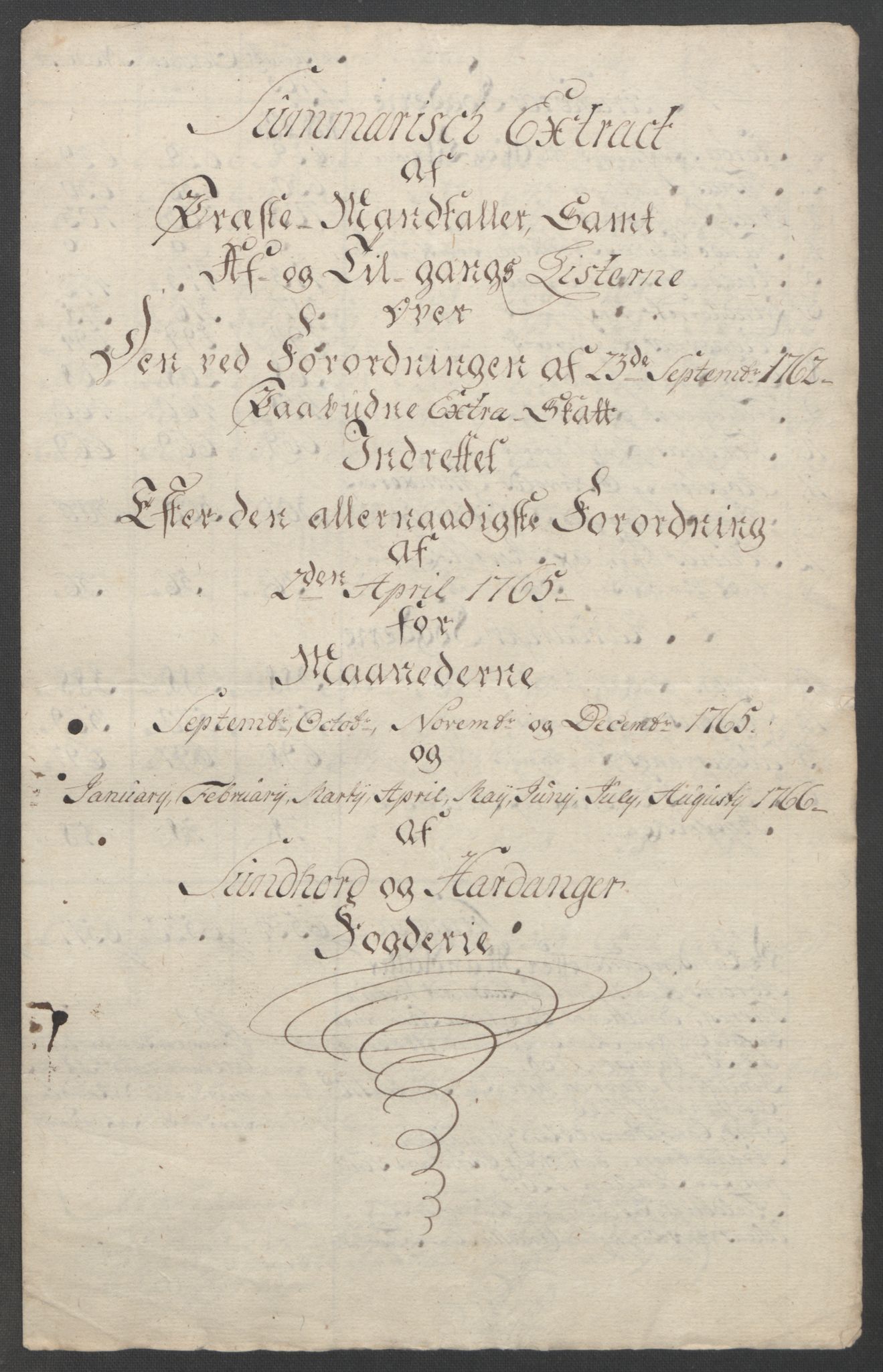 Rentekammeret inntil 1814, Reviderte regnskaper, Fogderegnskap, RA/EA-4092/R48/L3136: Ekstraskatten Sunnhordland og Hardanger, 1762-1772, p. 137