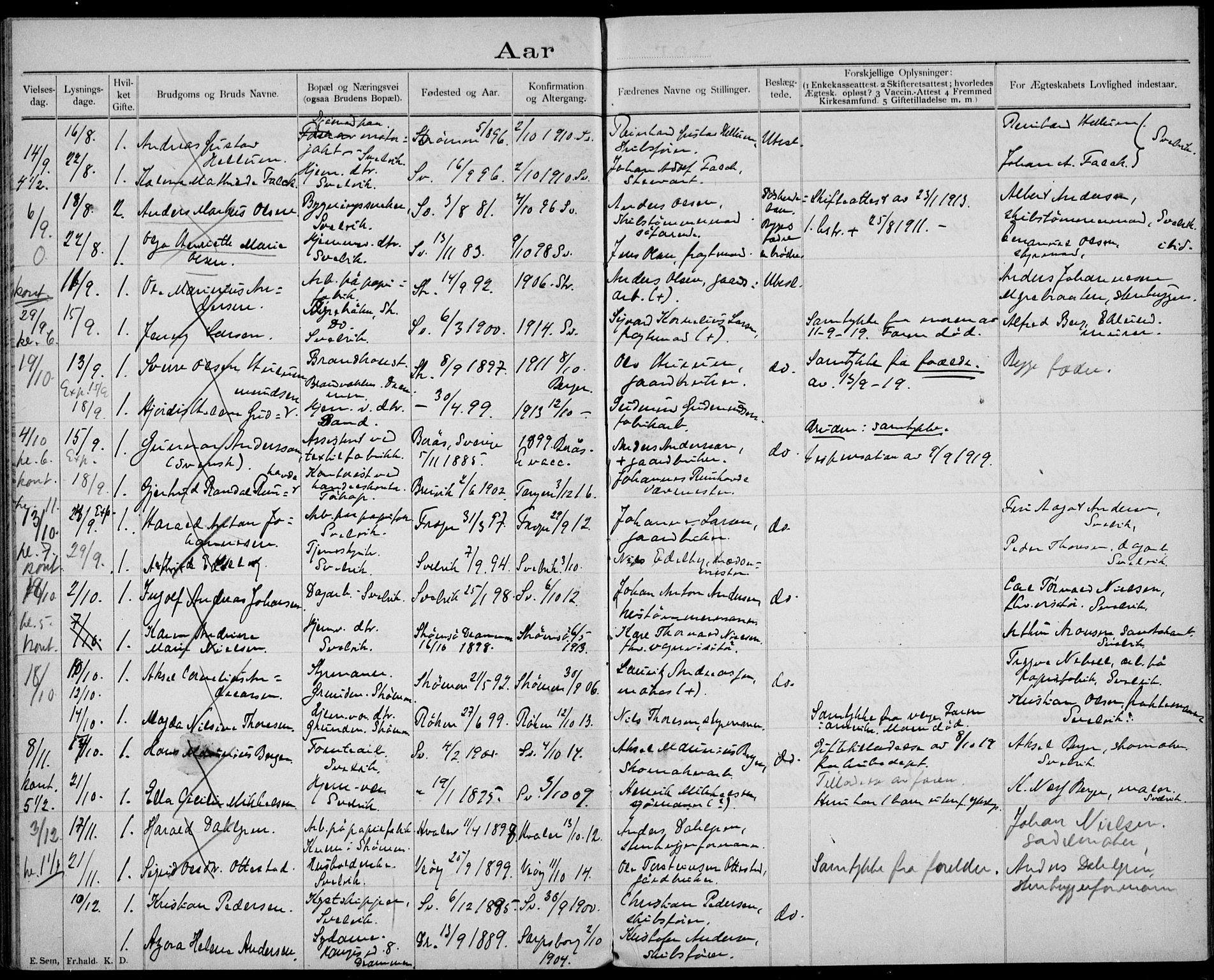 Strømm kirkebøker, AV/SAKO-A-322/H/Ha/L0002: Banns register no. 2, 1897-1919