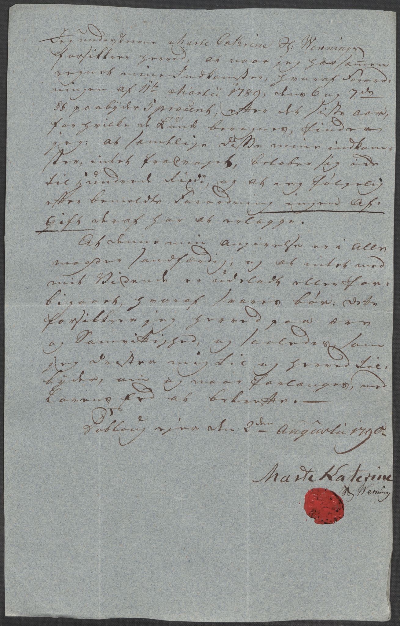 Rentekammeret inntil 1814, Reviderte regnskaper, Mindre regnskaper, AV/RA-EA-4068/Rf/Rfe/L0013: Hedmark fogderi, 1789, p. 209