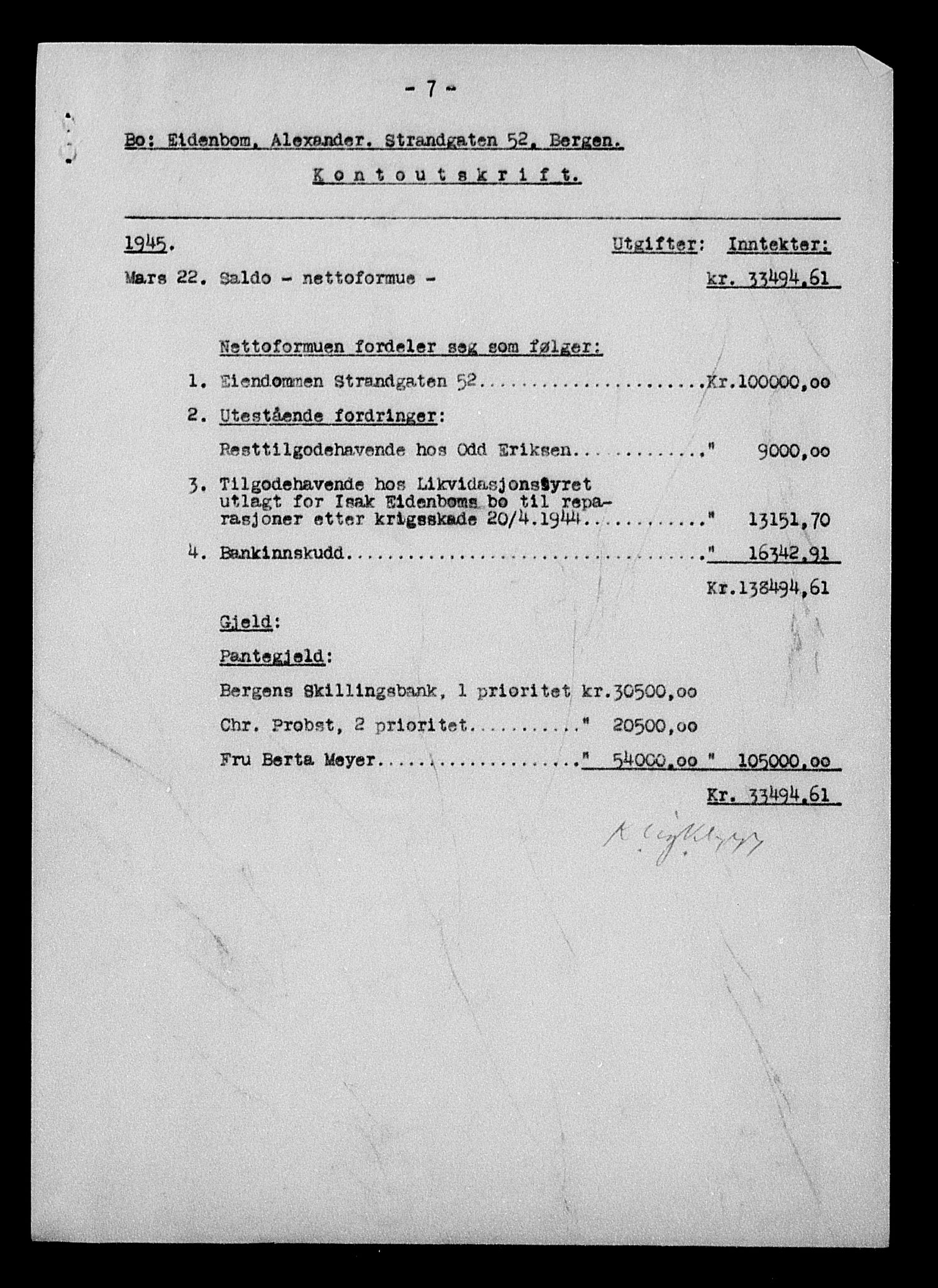 Justisdepartementet, Tilbakeføringskontoret for inndratte formuer, AV/RA-S-1564/H/Hc/Hcd/L0994: --, 1945-1947, p. 71