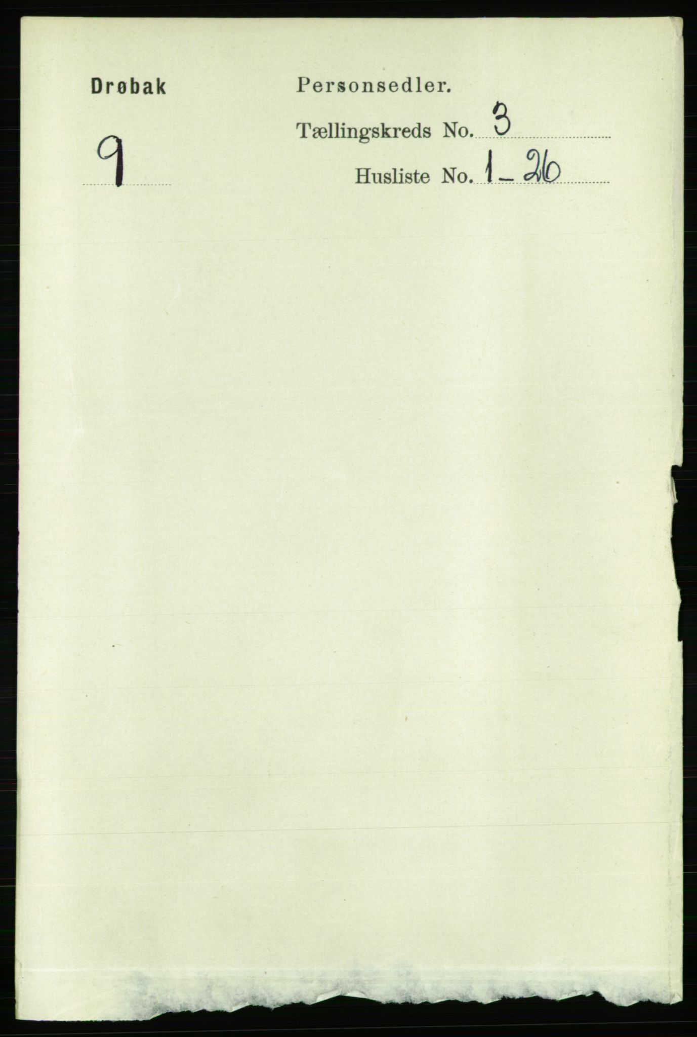 RA, 1891 census for 0203 Drøbak, 1891, p. 1881