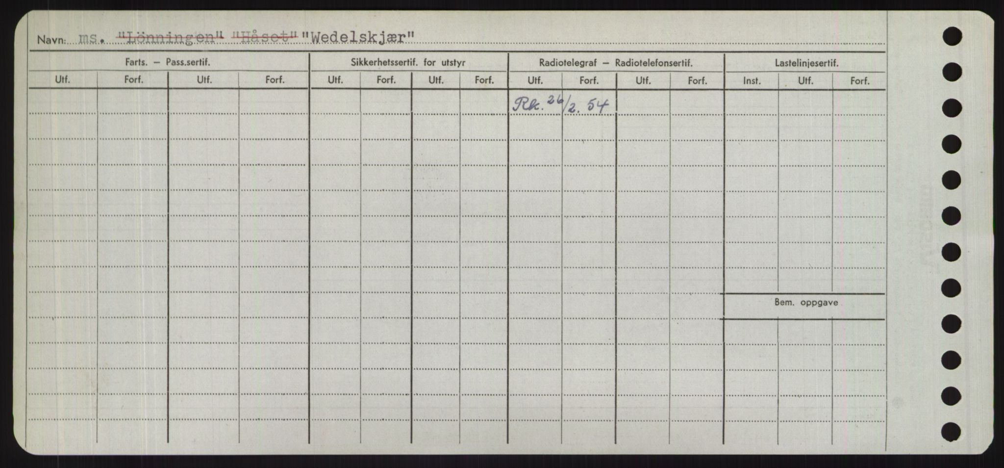 Sjøfartsdirektoratet med forløpere, Skipsmålingen, AV/RA-S-1627/H/Hd/L0042: Fartøy, Vi-We, p. 262
