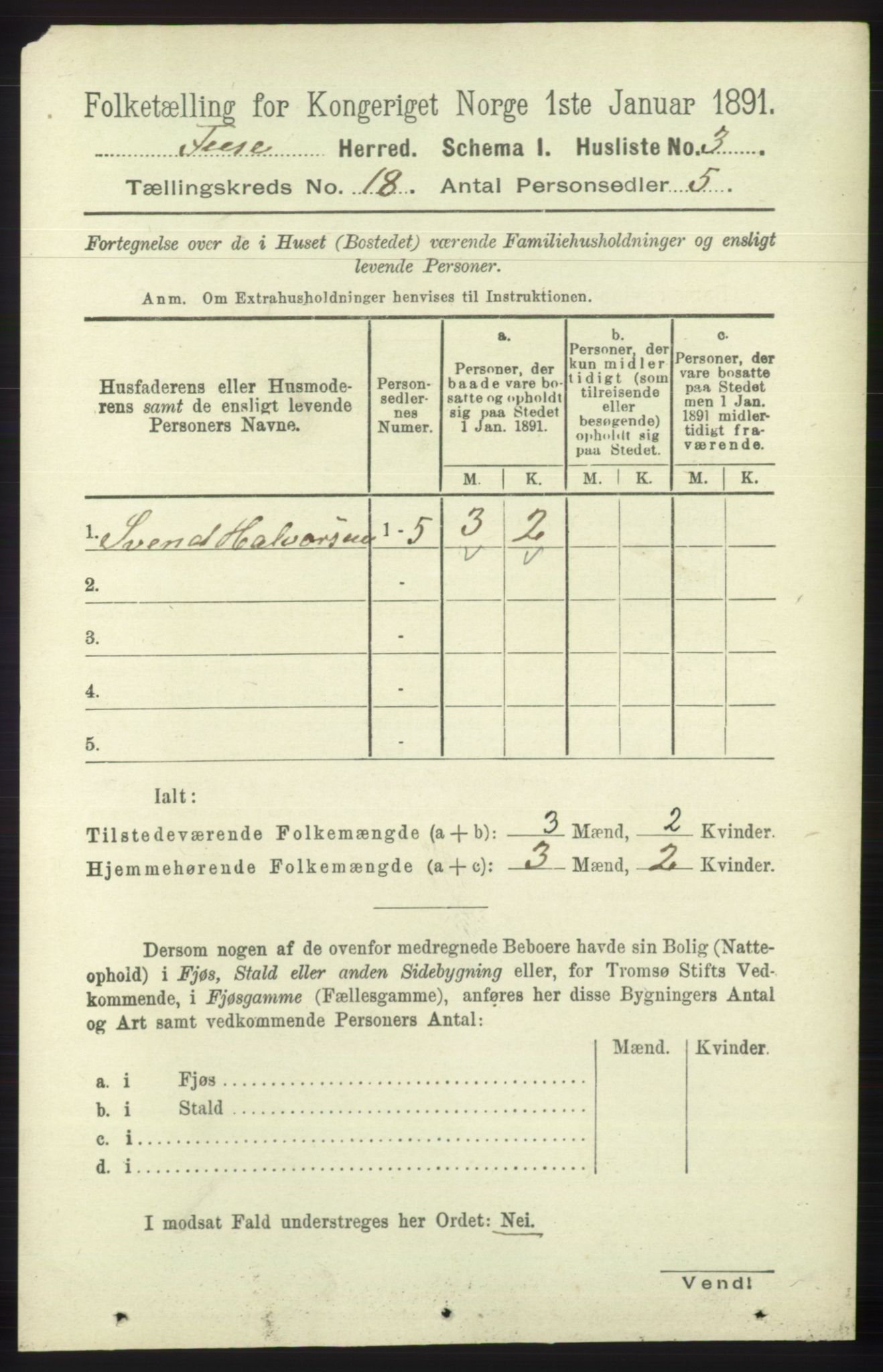 RA, 1891 census for 1241 Fusa, 1891, p. 4095