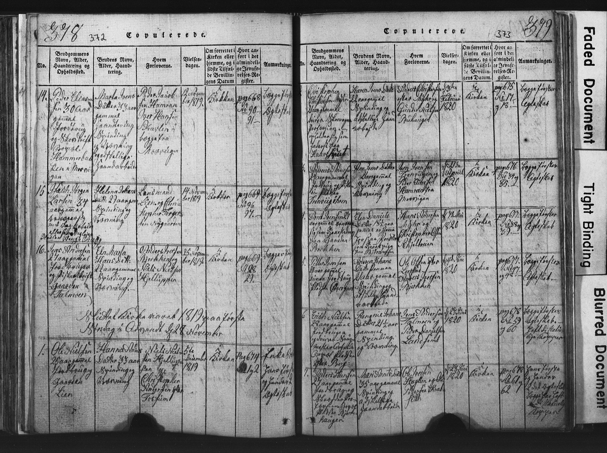 Ministerialprotokoller, klokkerbøker og fødselsregistre - Nord-Trøndelag, SAT/A-1458/701/L0017: Parish register (copy) no. 701C01, 1817-1825, p. 372-373