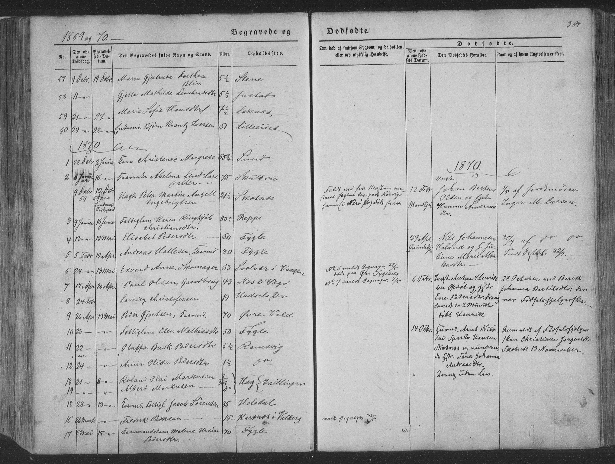 Ministerialprotokoller, klokkerbøker og fødselsregistre - Nordland, AV/SAT-A-1459/881/L1165: Parish register (copy) no. 881C02, 1854-1876, p. 364