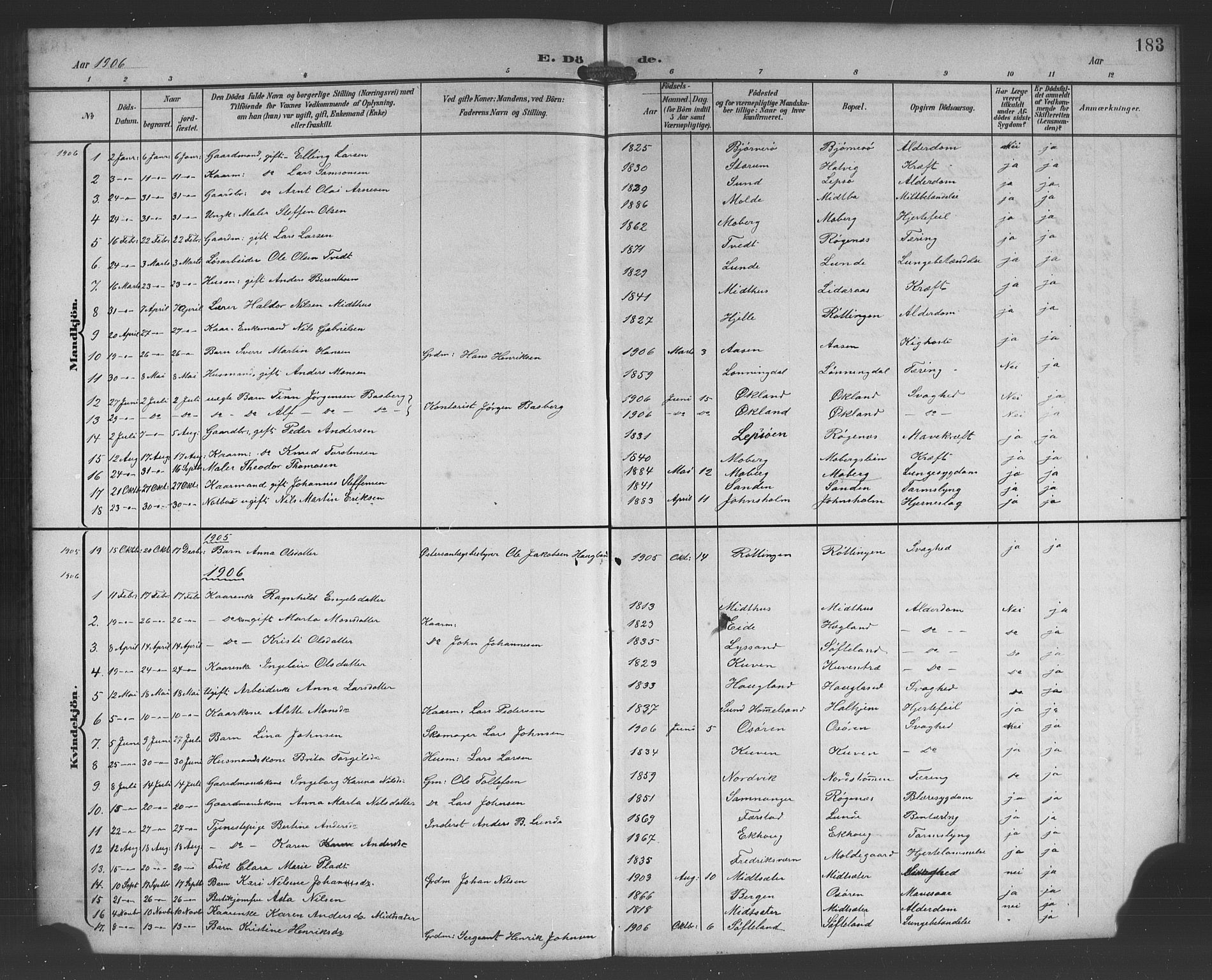 Os sokneprestembete, AV/SAB-A-99929: Parish register (copy) no. A 3, 1897-1913, p. 183