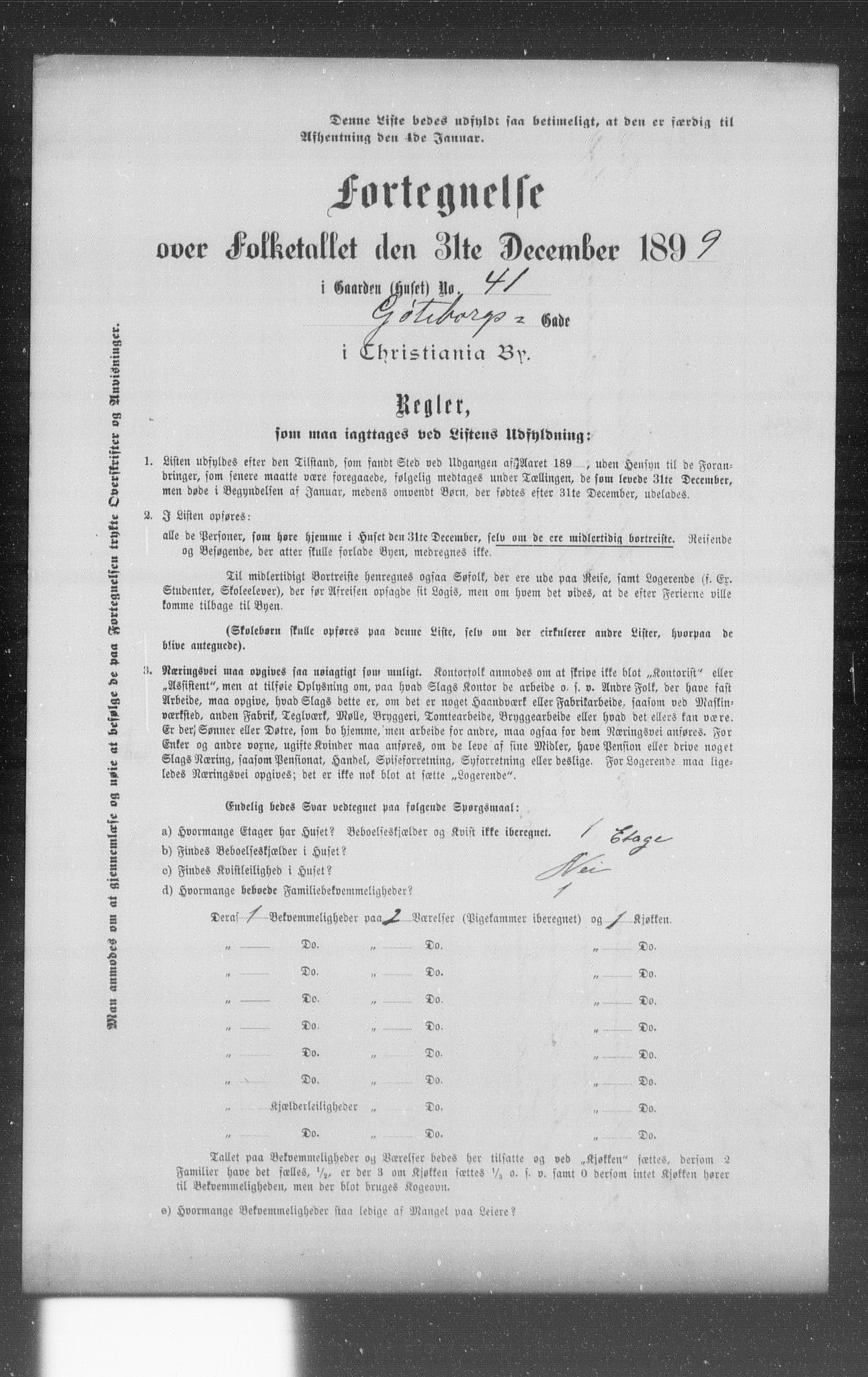 OBA, Municipal Census 1899 for Kristiania, 1899, p. 4501