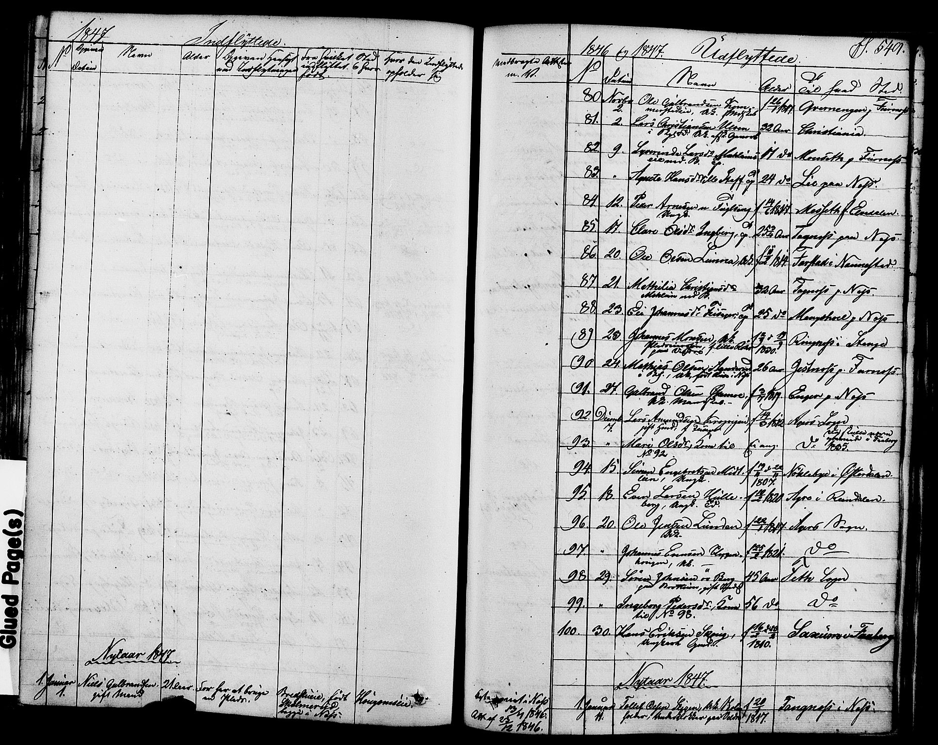 Ringsaker prestekontor, SAH/PREST-014/K/Ka/L0008: Parish register (official) no. 8, 1837-1850, p. 549