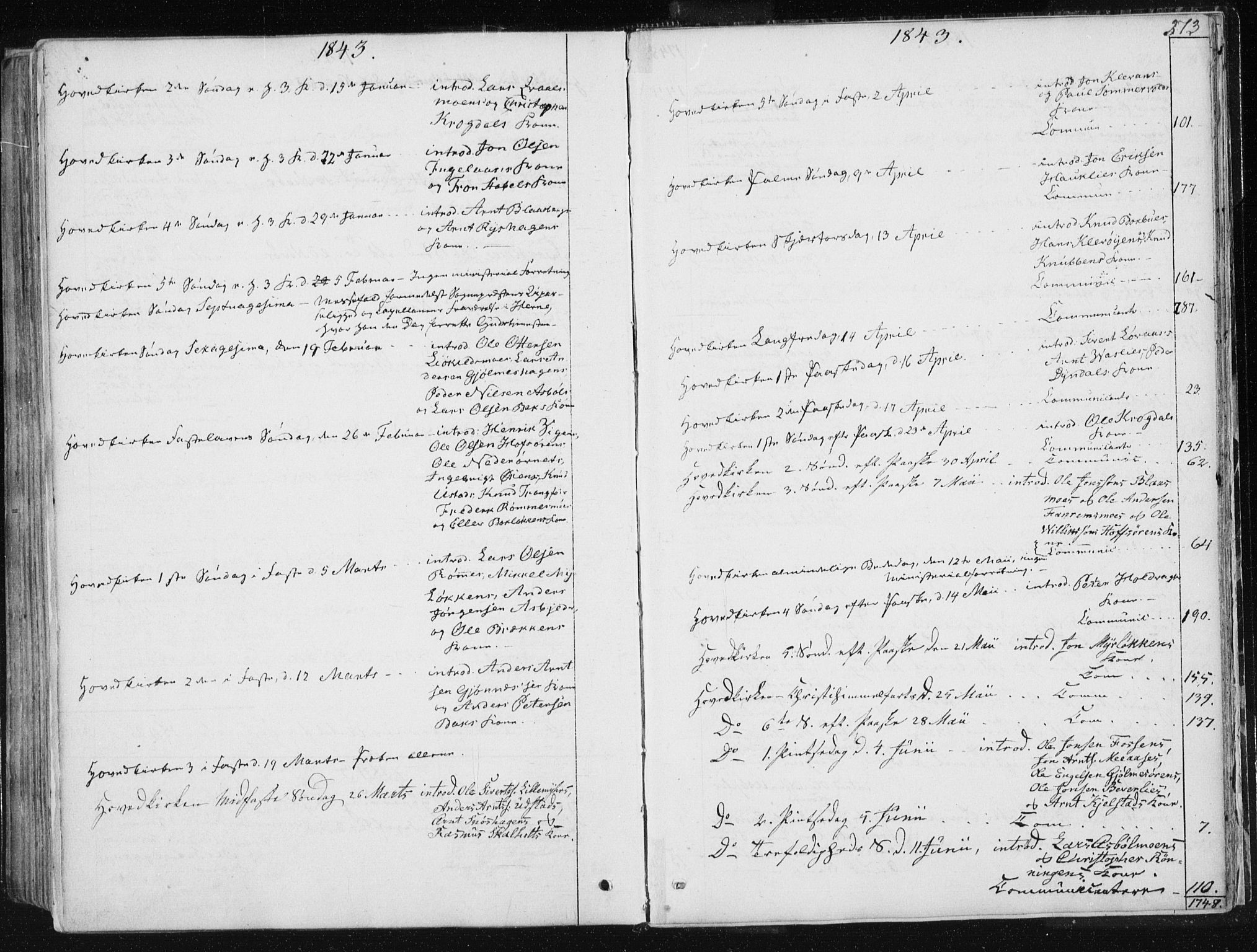 Ministerialprotokoller, klokkerbøker og fødselsregistre - Sør-Trøndelag, SAT/A-1456/668/L0805: Parish register (official) no. 668A05, 1840-1853, p. 373