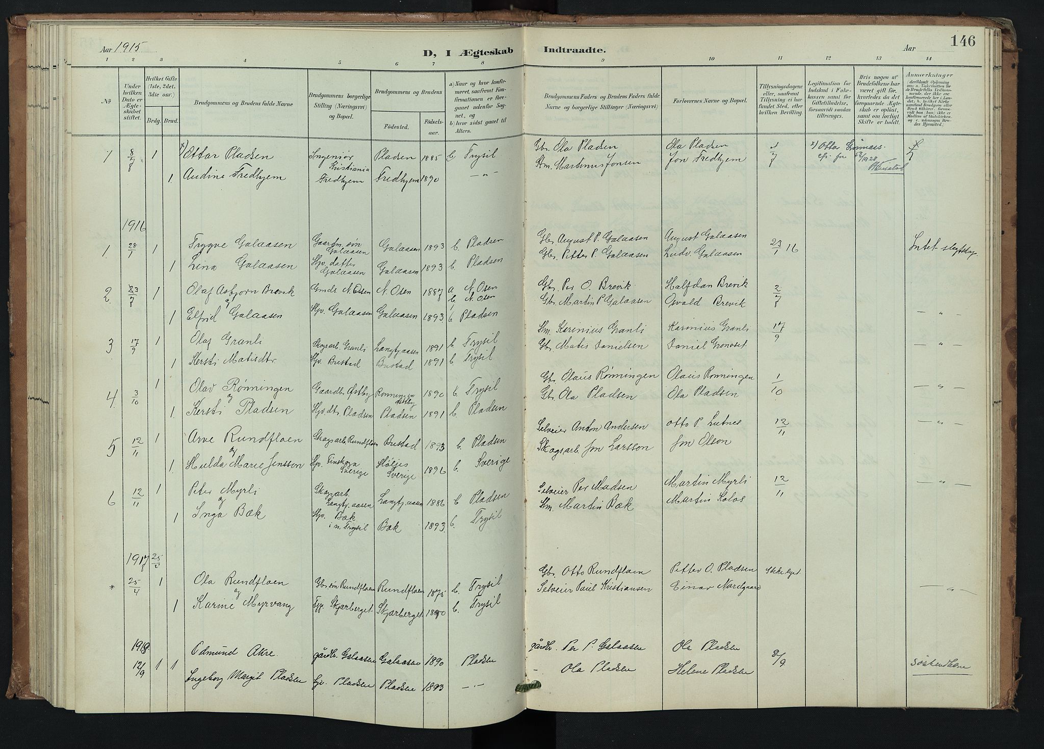 Trysil prestekontor, AV/SAH-PREST-046/H/Ha/Hab/L0008: Parish register (copy) no. 8, 1900-1950, p. 146