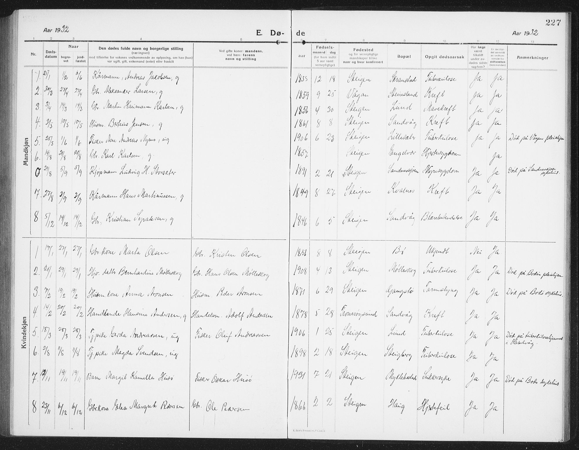 Ministerialprotokoller, klokkerbøker og fødselsregistre - Nordland, SAT/A-1459/855/L0817: Parish register (copy) no. 855C06, 1917-1934, p. 227