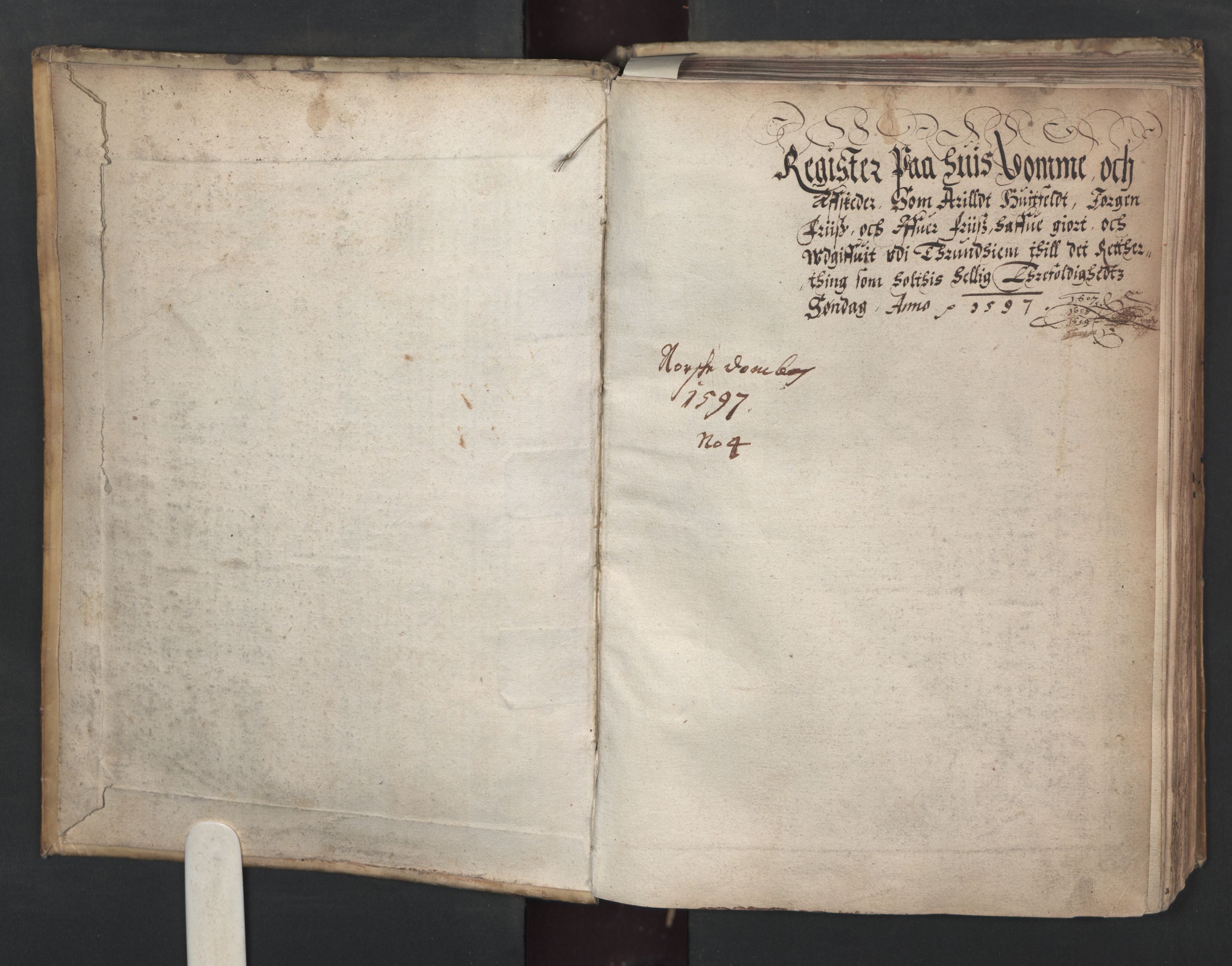 Herredagen 1539-1664  (Kongens Retterting), AV/RA-EA-2882/A/L0004: Dombok, 1597