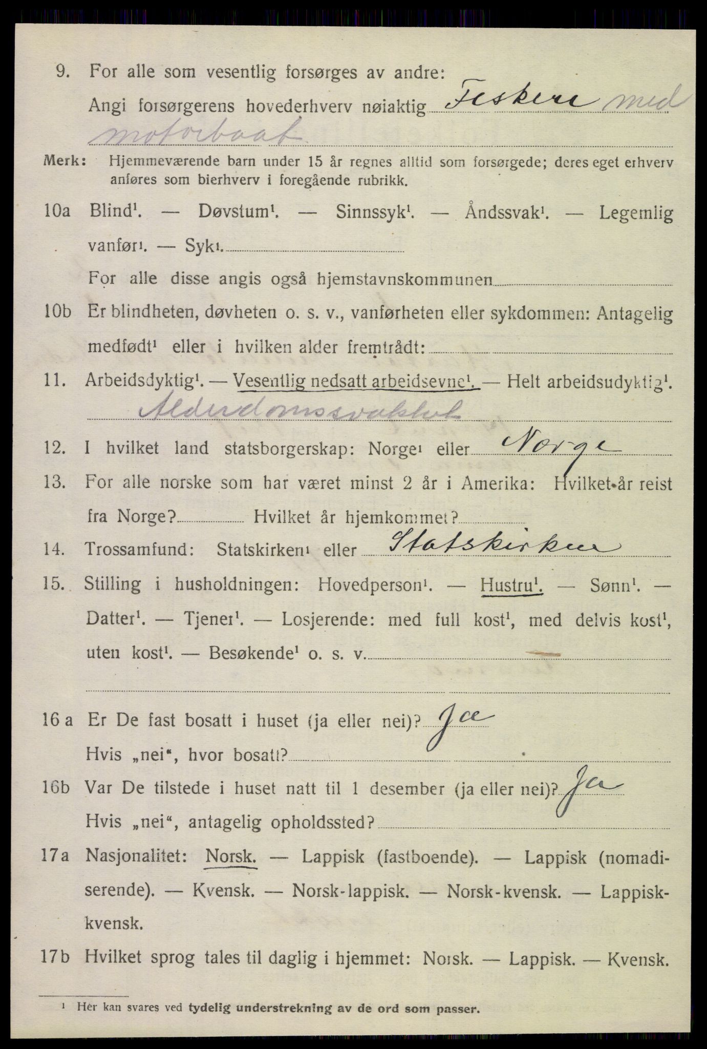 SAT, 1920 census for Træna, 1920, p. 423