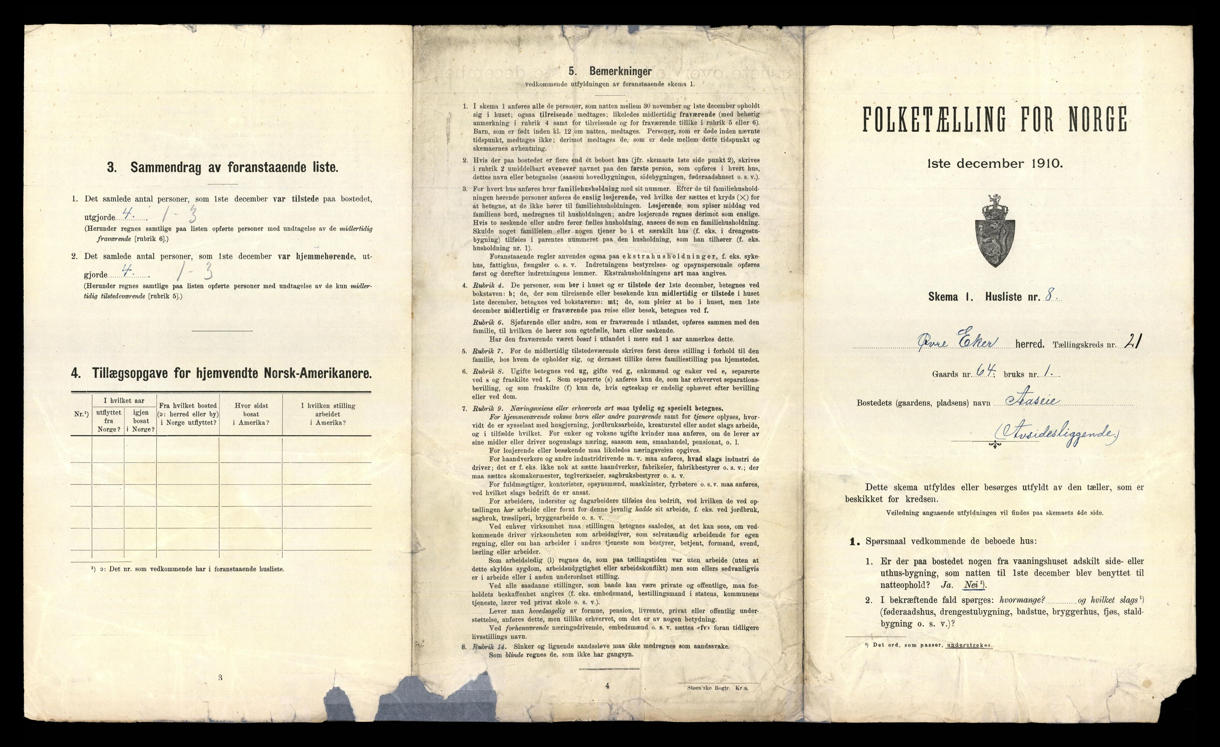 RA, 1910 census for Øvre Eiker, 1910, p. 3041