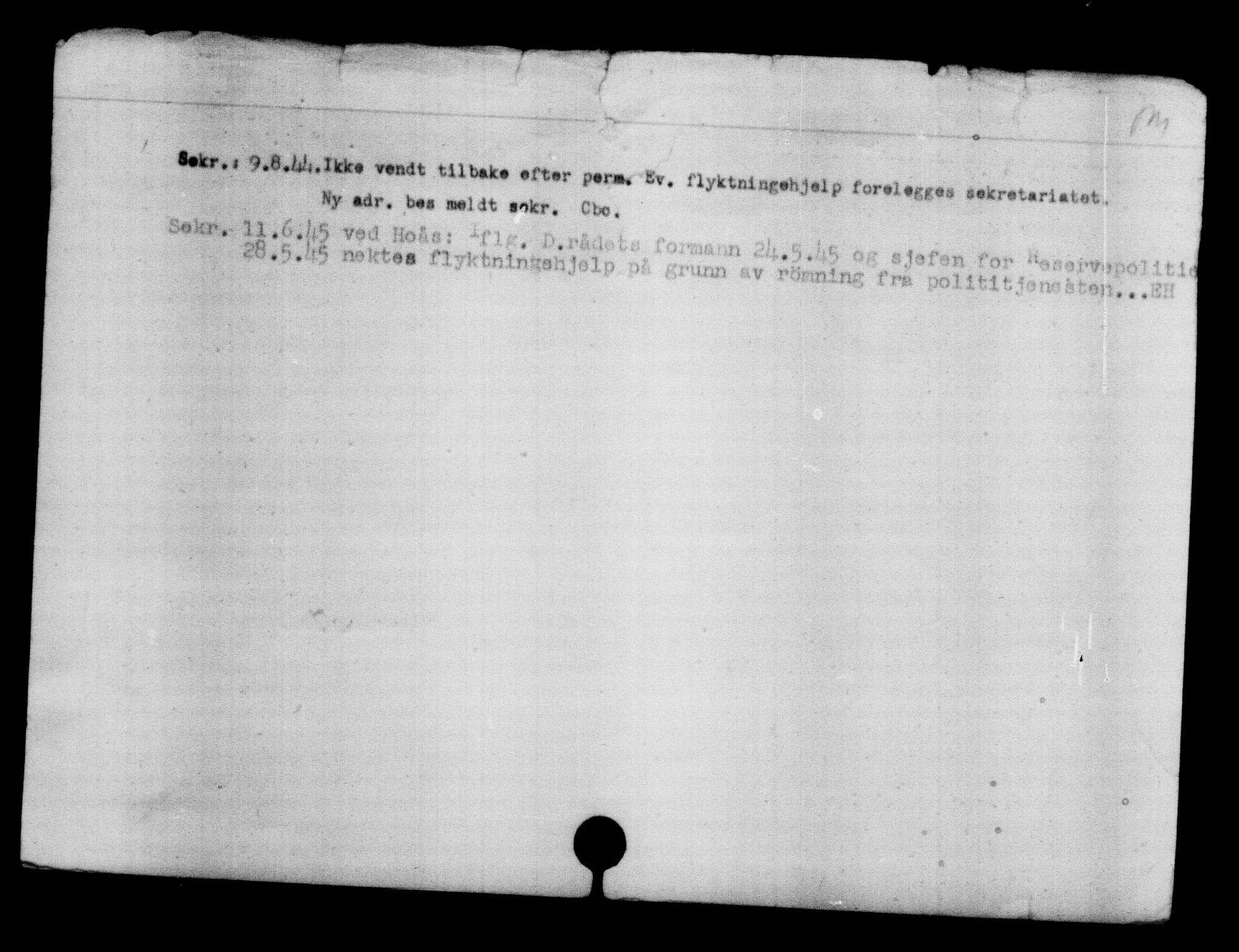 Den Kgl. Norske Legasjons Flyktningskontor, AV/RA-S-6753/V/Va/L0006: Kjesäterkartoteket.  Flyktningenr. 9400-12711, 1940-1945, p. 3197