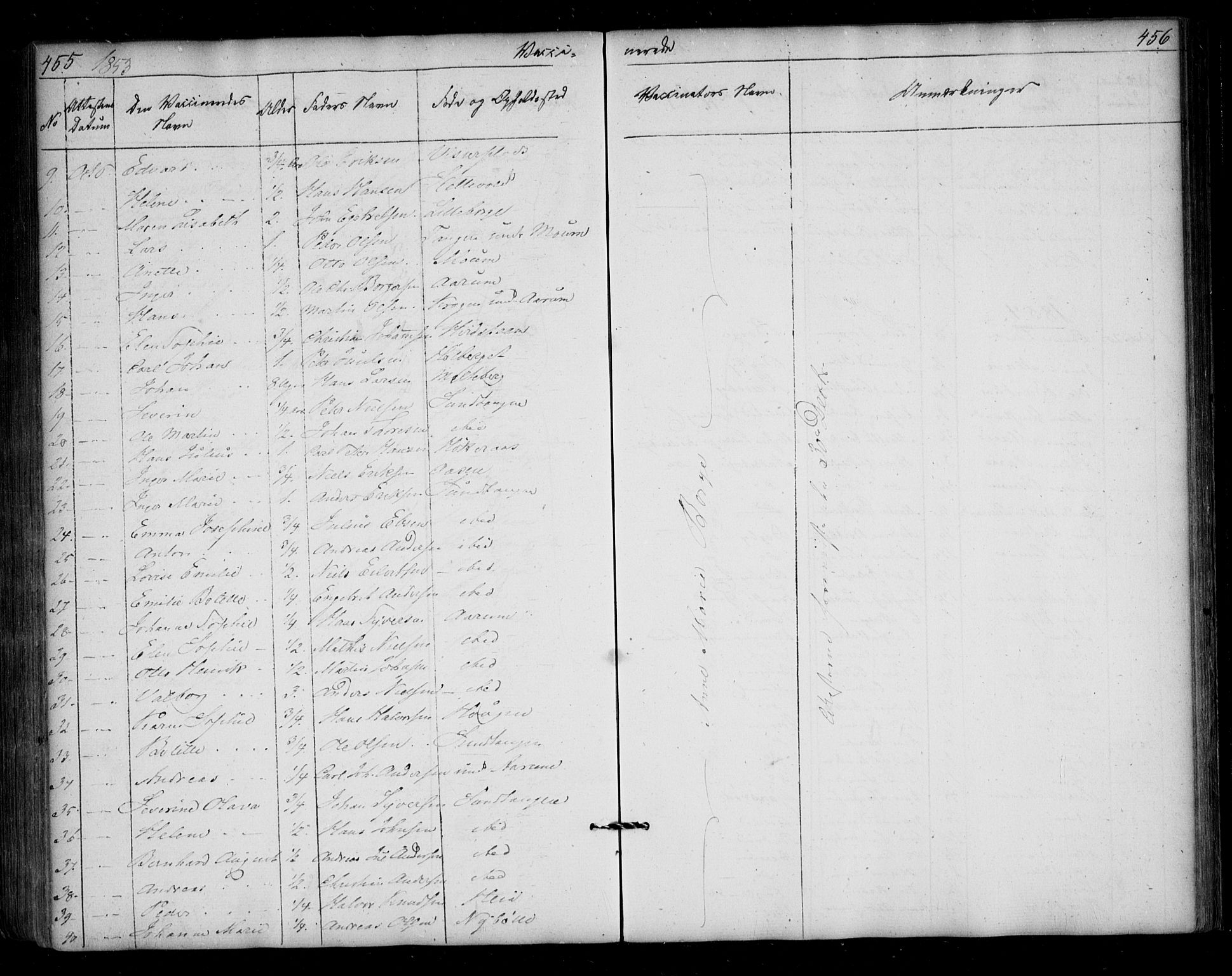 Borge prestekontor Kirkebøker, AV/SAO-A-10903/F/Fa/L0005: Parish register (official) no. I 5, 1848-1860, p. 455-456