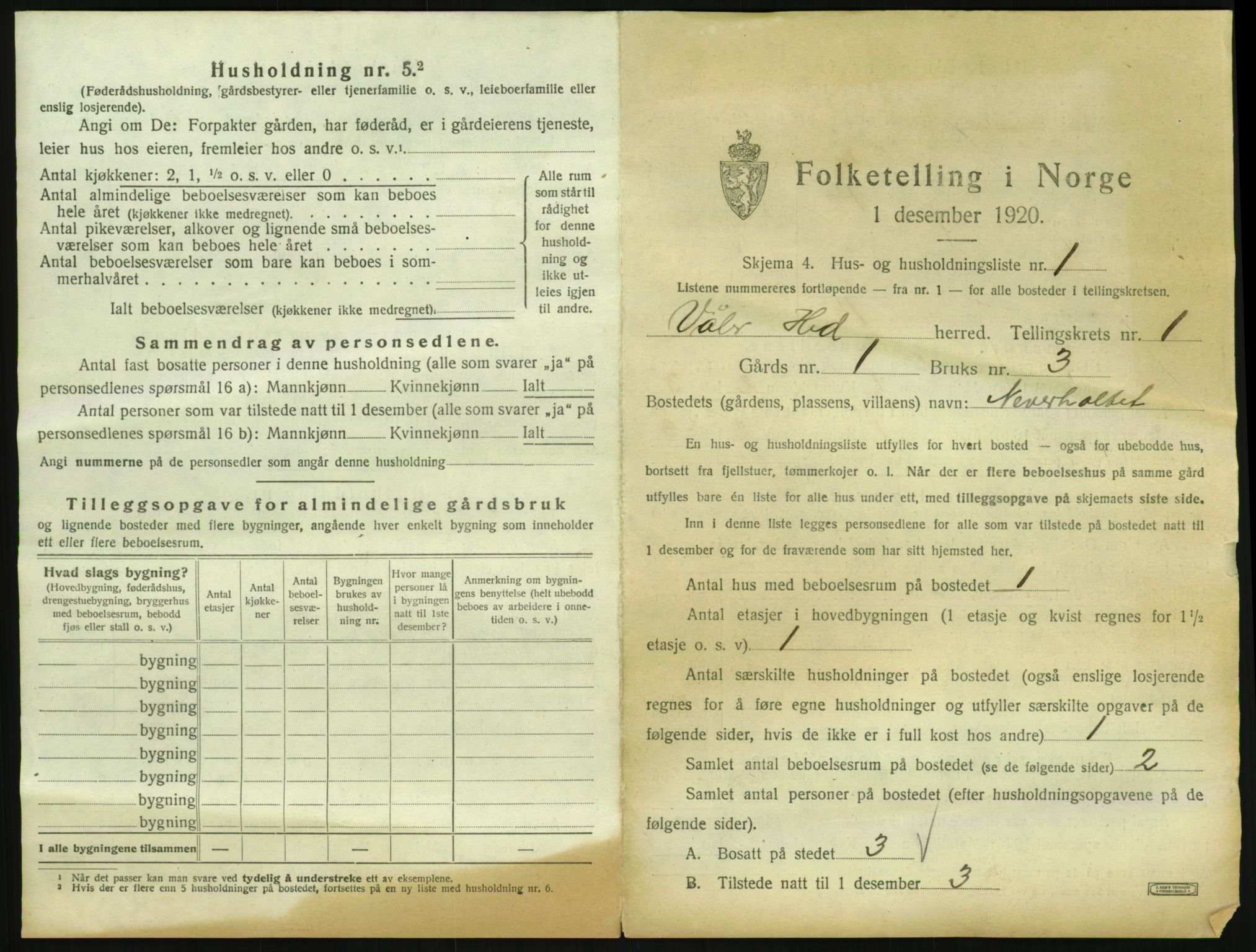 SAH, 1920 census for Våler (Hedmark), 1920, p. 47