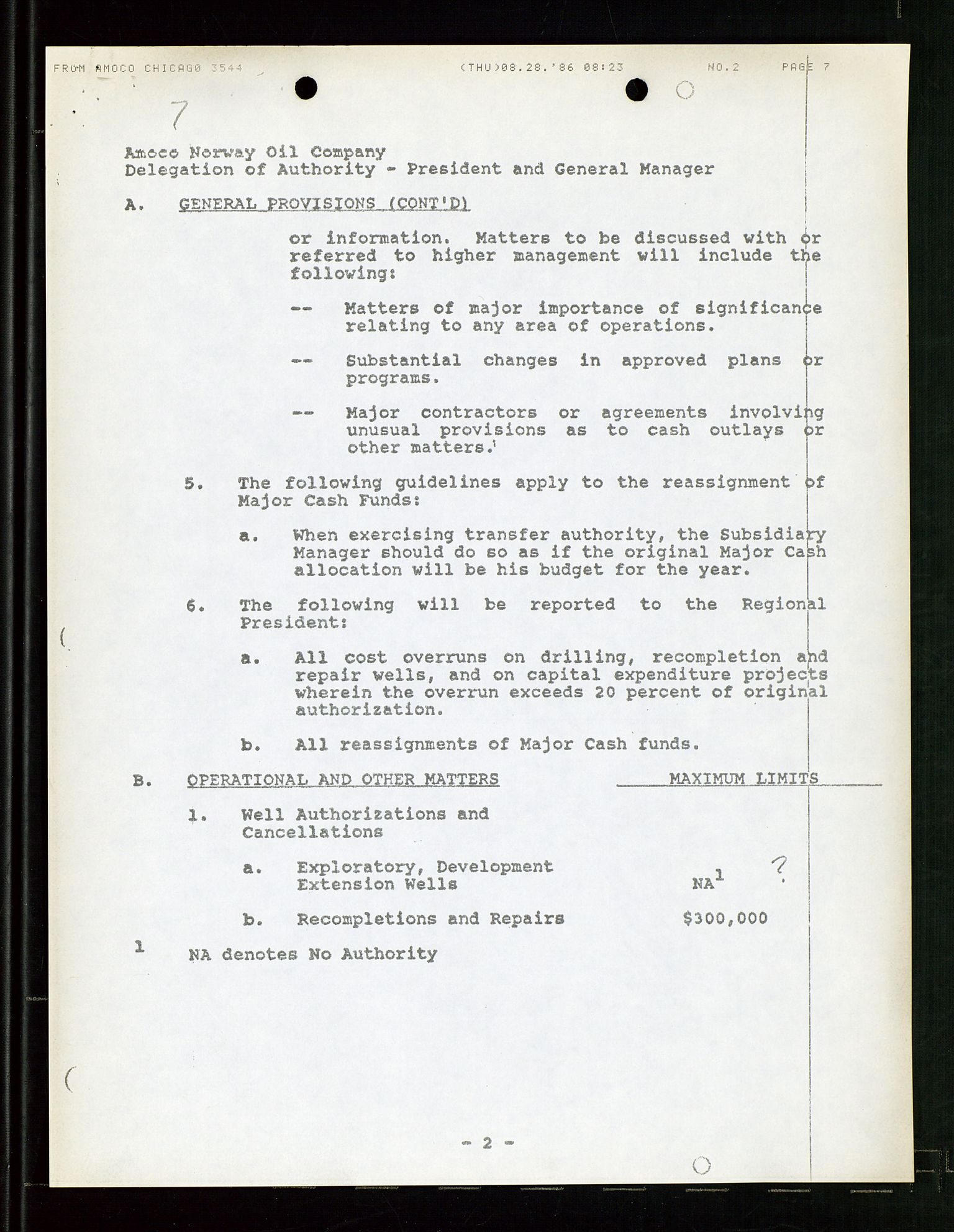 Pa 1740 - Amoco Norway Oil Company, AV/SAST-A-102405/22/A/Aa/L0001: Styreprotokoller og sakspapirer, 1965-1999, p. 71