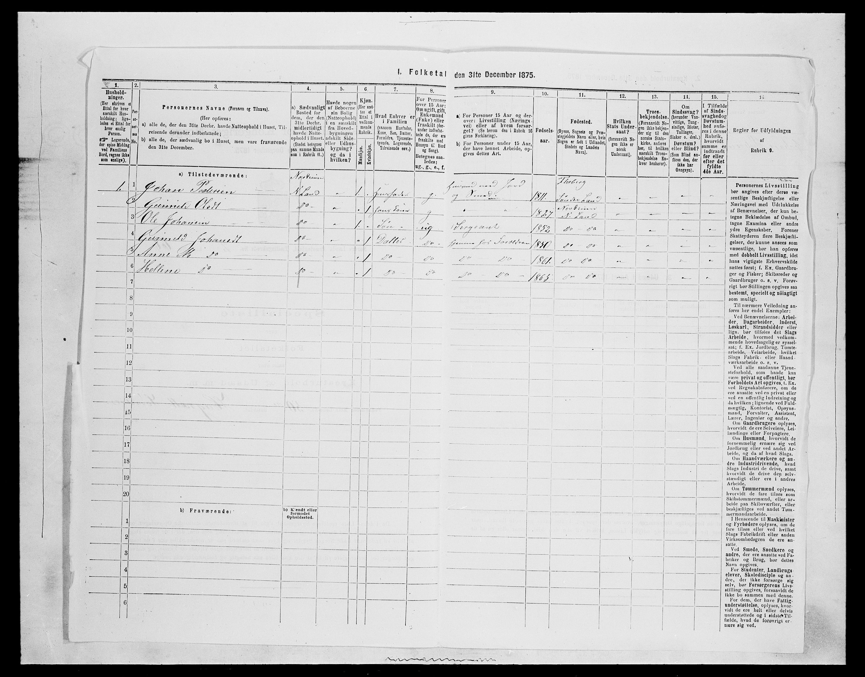 SAH, 1875 census for 0538P Nordre Land, 1875, p. 367