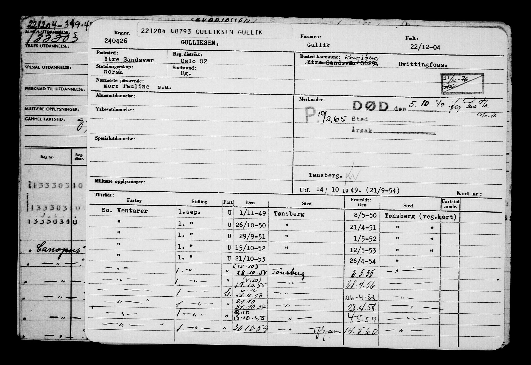 Direktoratet for sjømenn, AV/RA-S-3545/G/Gb/L0056: Hovedkort, 1904, p. 763