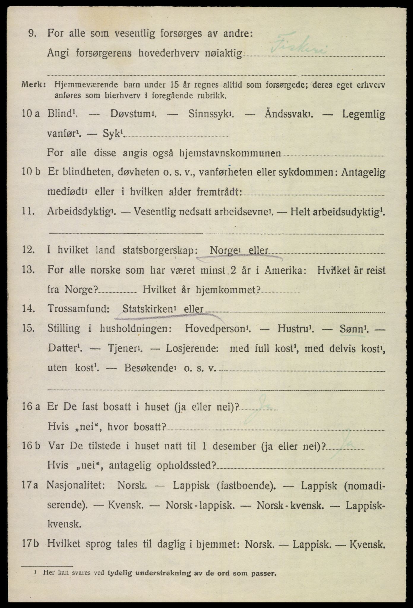 SAT, 1920 census for Øksnes, 1920, p. 4841