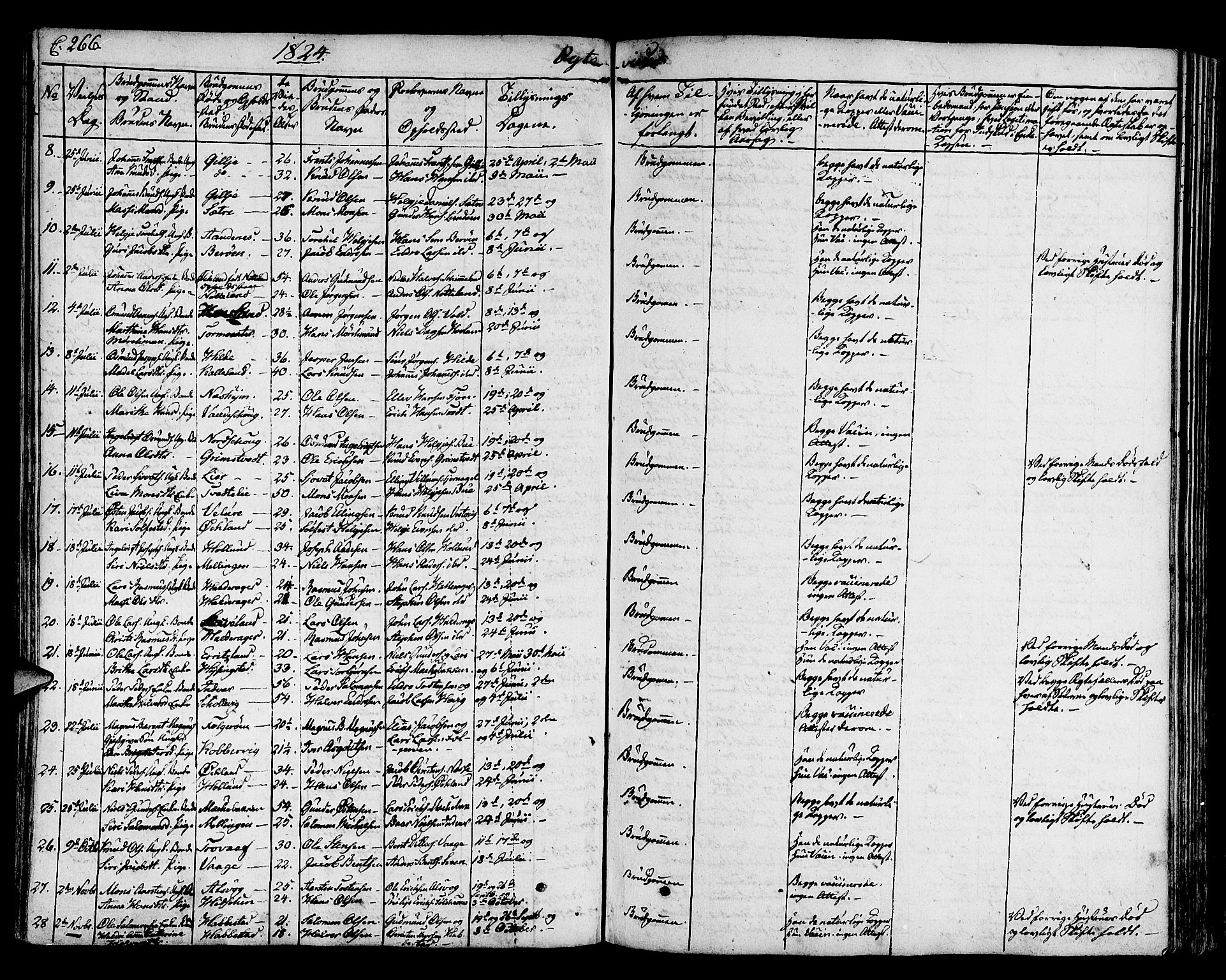 Finnås sokneprestembete, SAB/A-99925/H/Ha/Haa/Haaa/L0005: Parish register (official) no. A 5, 1823-1835, p. 266