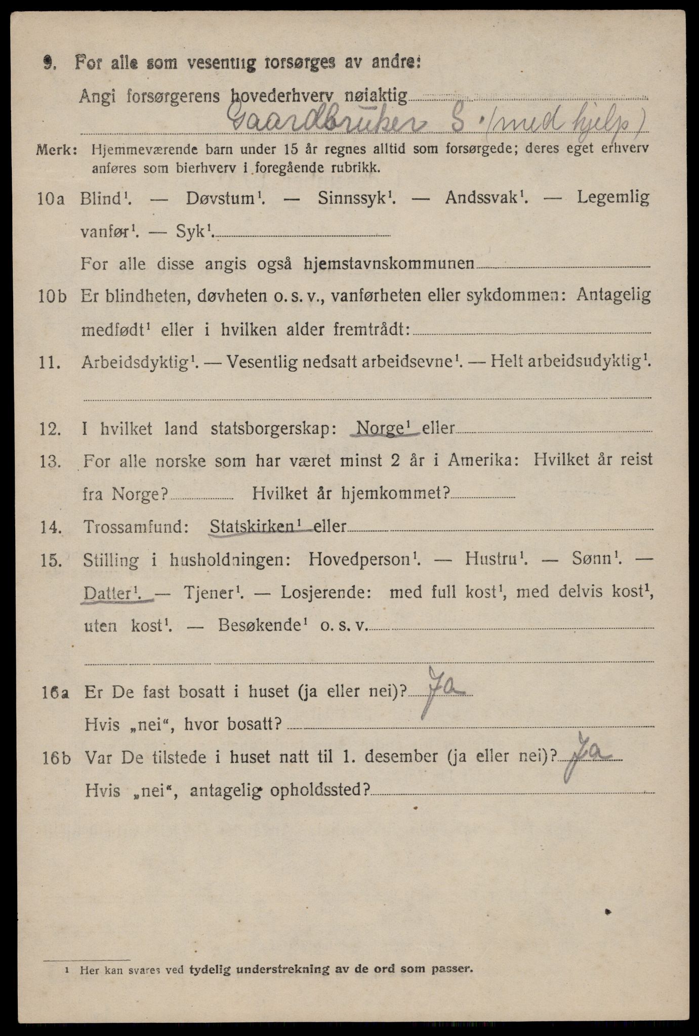 SAST, 1920 census for Hetland, 1920, p. 20894