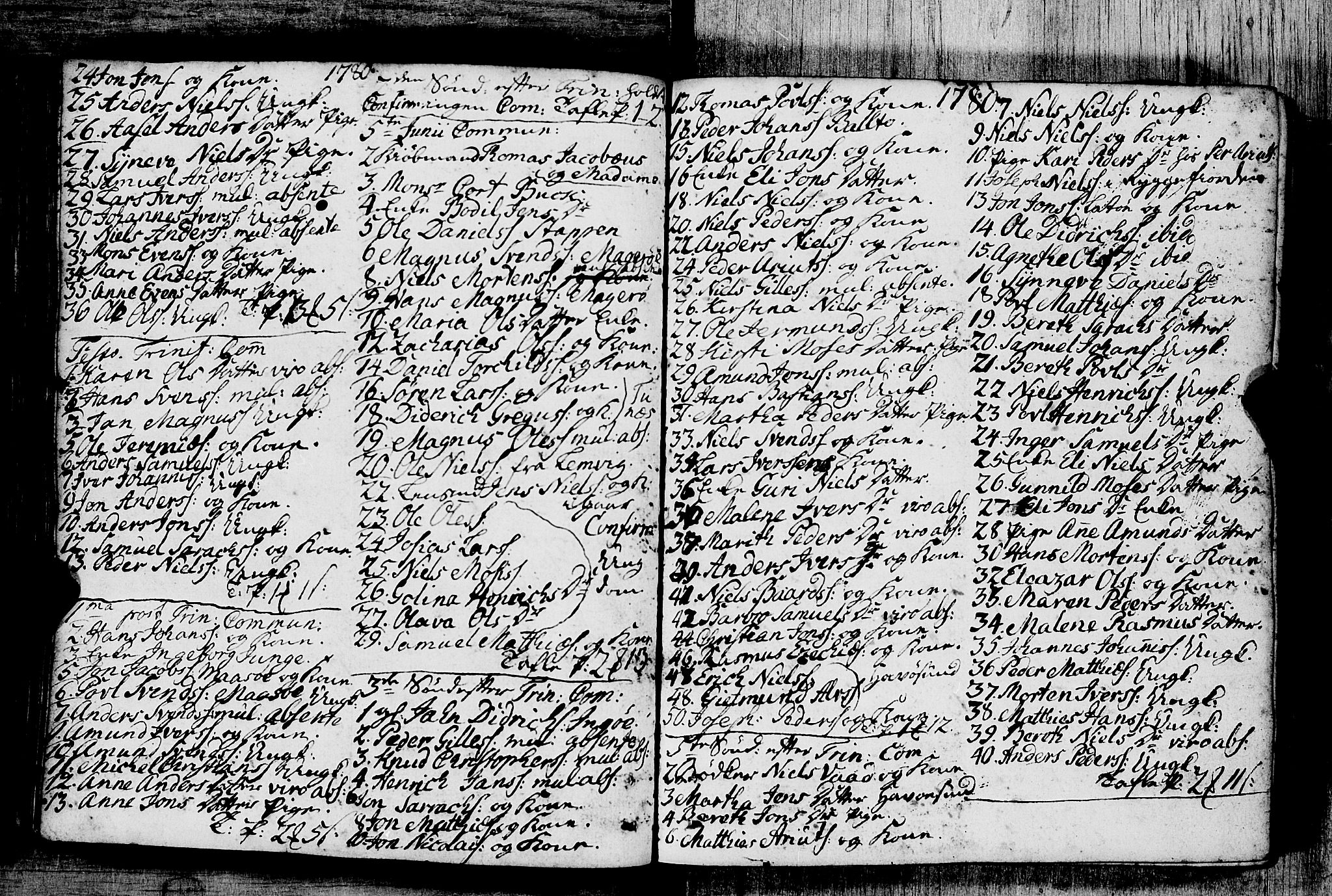 Måsøy sokneprestkontor, AV/SATØ-S-1348/B/L0026: Communicants register no. 26 (1), 1749-1804