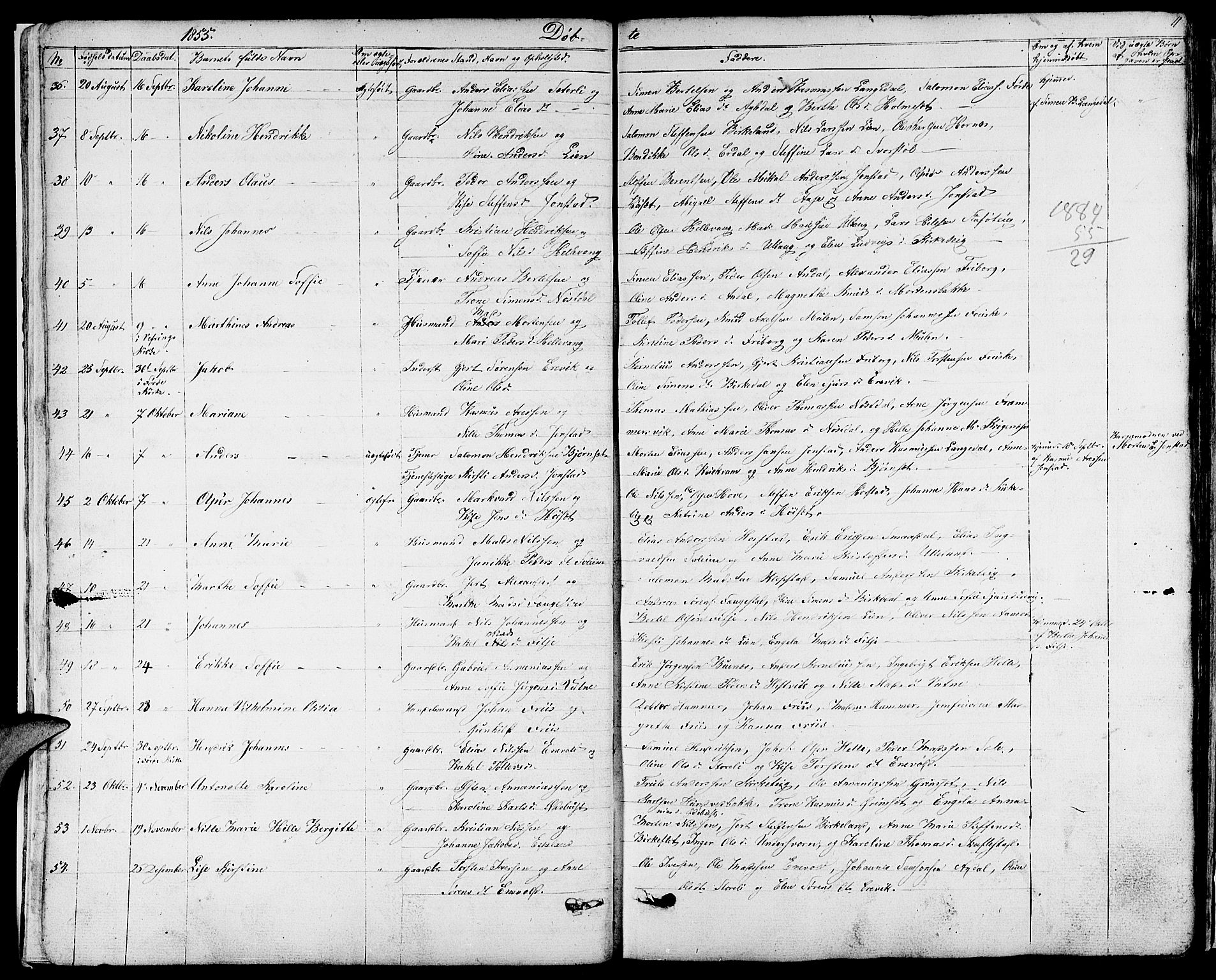 Førde sokneprestembete, AV/SAB-A-79901/H/Hab/Habd/L0001: Parish register (copy) no. D 1, 1852-1877, p. 11
