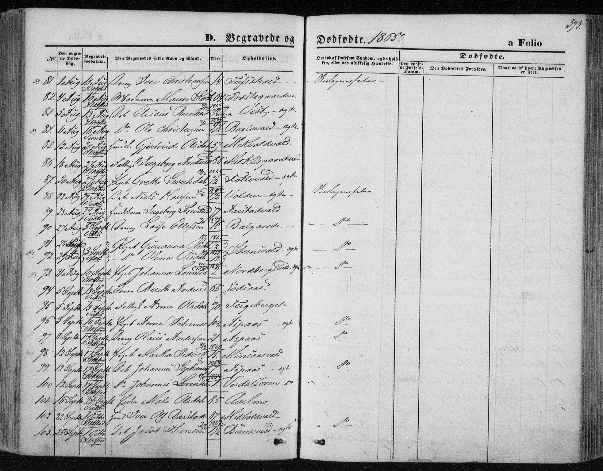 Ministerialprotokoller, klokkerbøker og fødselsregistre - Nord-Trøndelag, SAT/A-1458/723/L0241: Parish register (official) no. 723A10, 1860-1869, p. 393