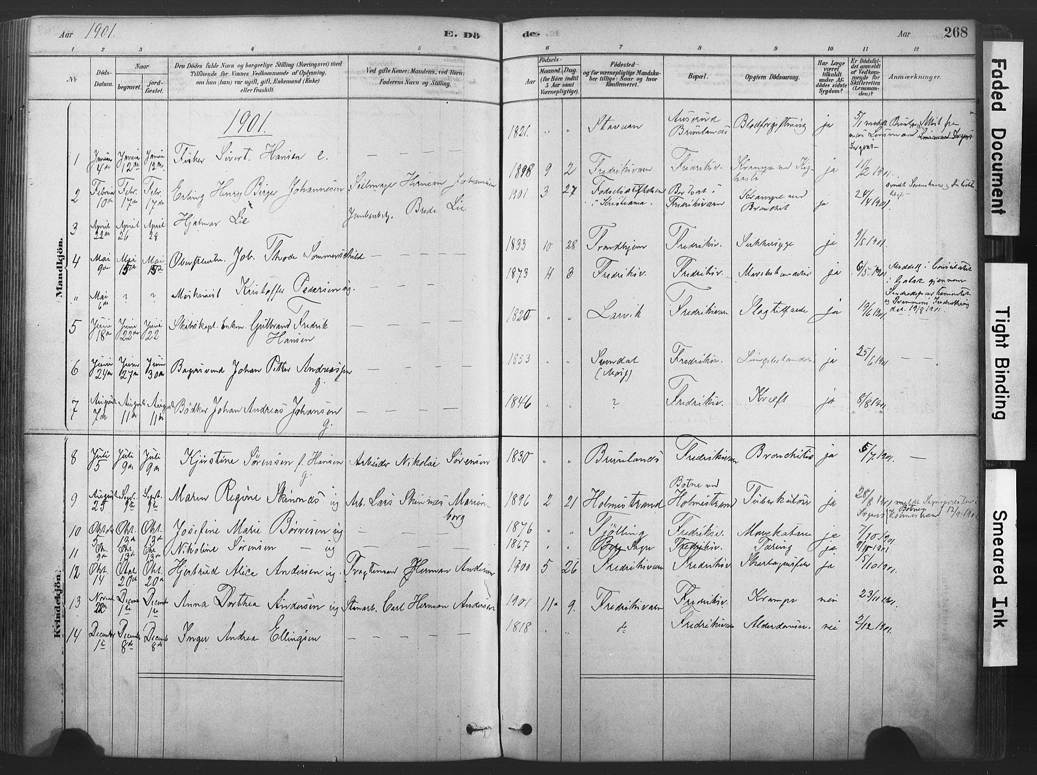 Stavern kirkebøker, SAKO/A-318/F/Fa/L0008: Parish register (official) no. 8, 1878-1905, p. 268